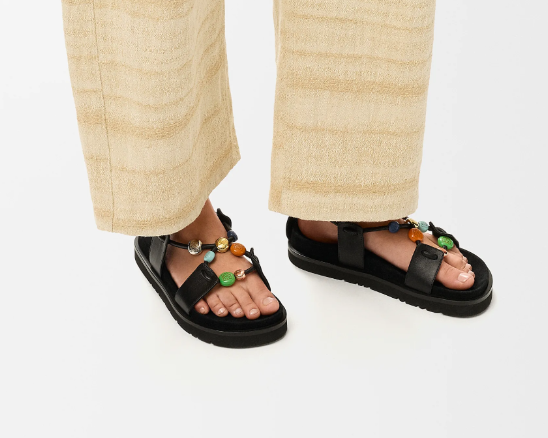 Loewe Pebble Beads Fussbelt Sandal