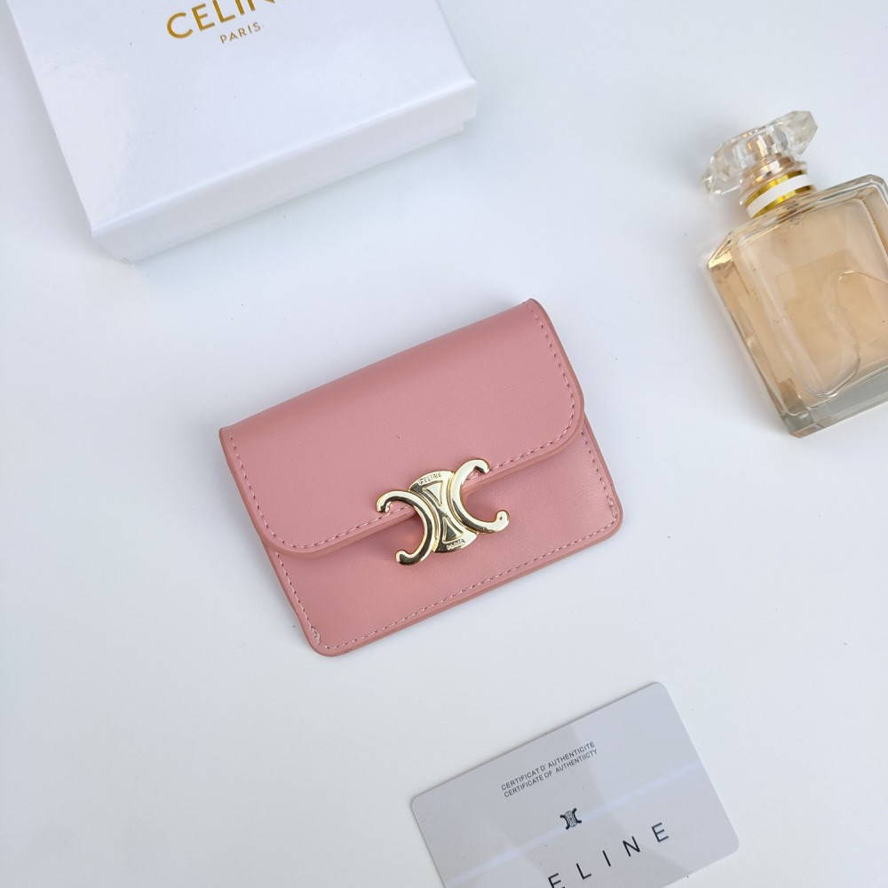 Celine Triomphe Leather Wallets card bag
