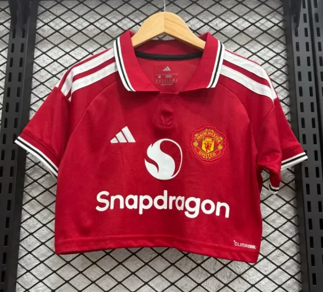 Manchester United Home Woman Cropped Jersey 26/27