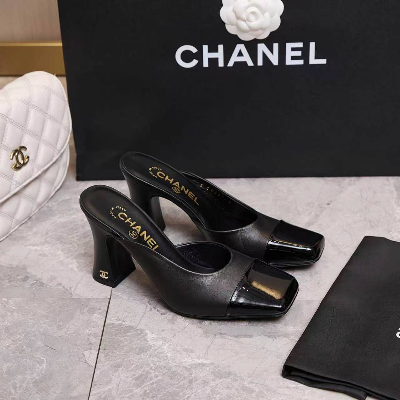 Chanel 2026 New Heeled Leather Mule