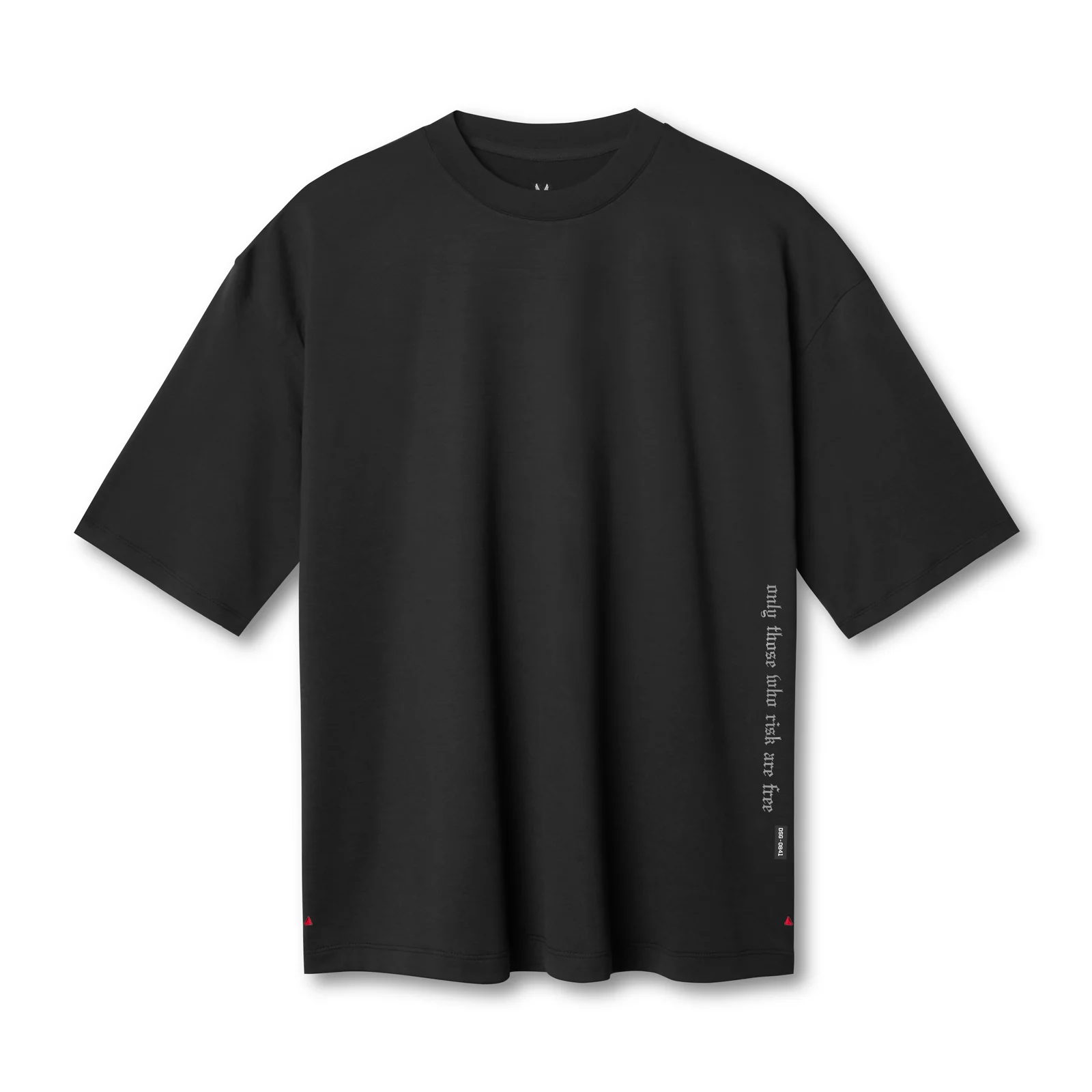 0841. 3D-Lite 2.0 3/4-Sleeve Oversized Tee - Black 