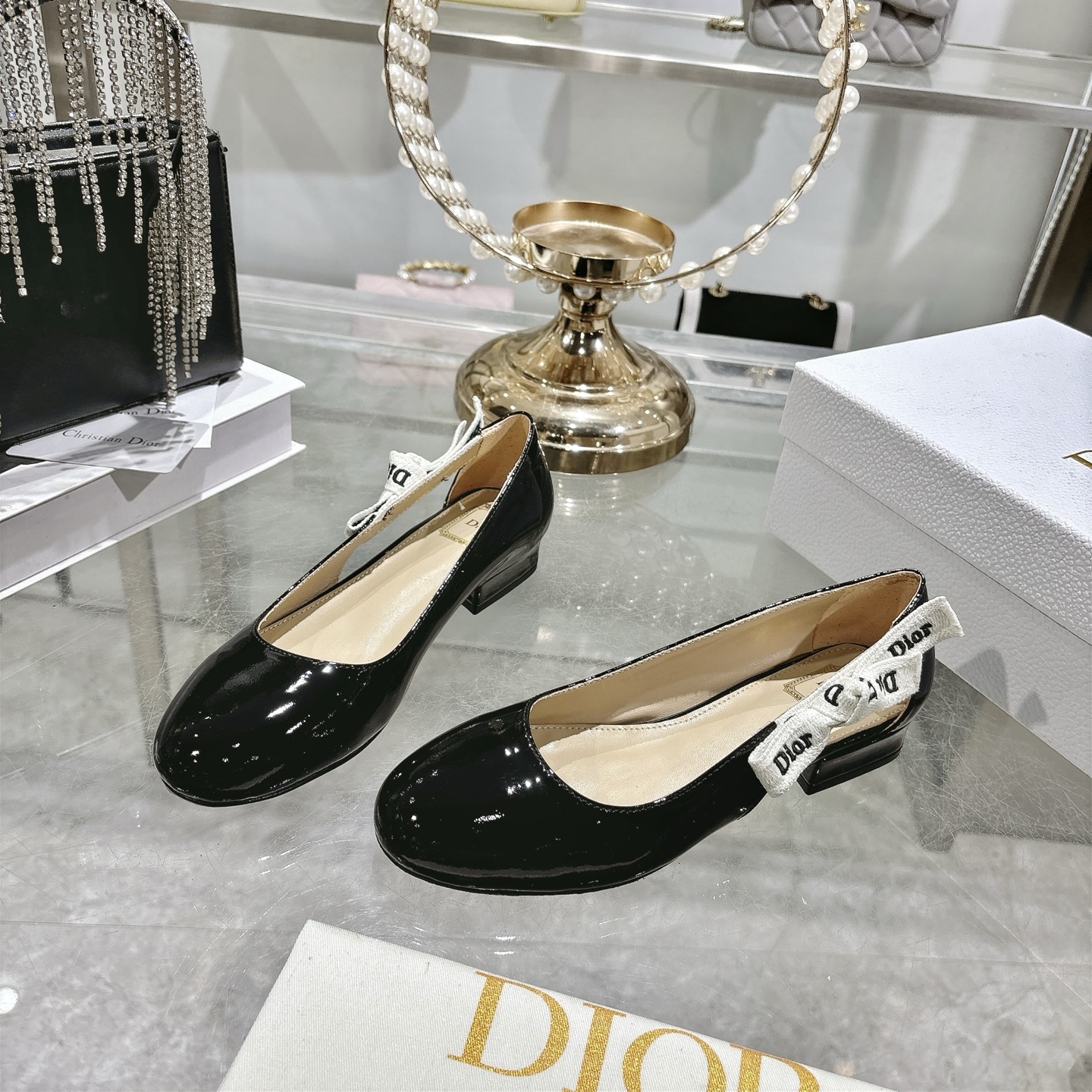 Dior Lolita Pump in Black Patent leather