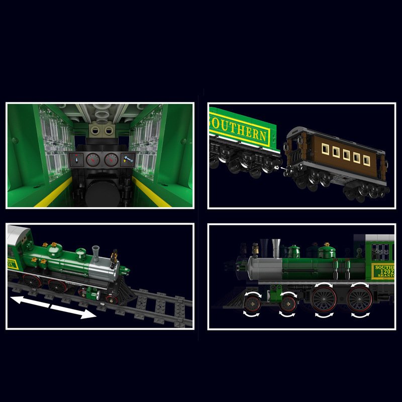 MOULD KING 12024 - 440 Steam Locomotive