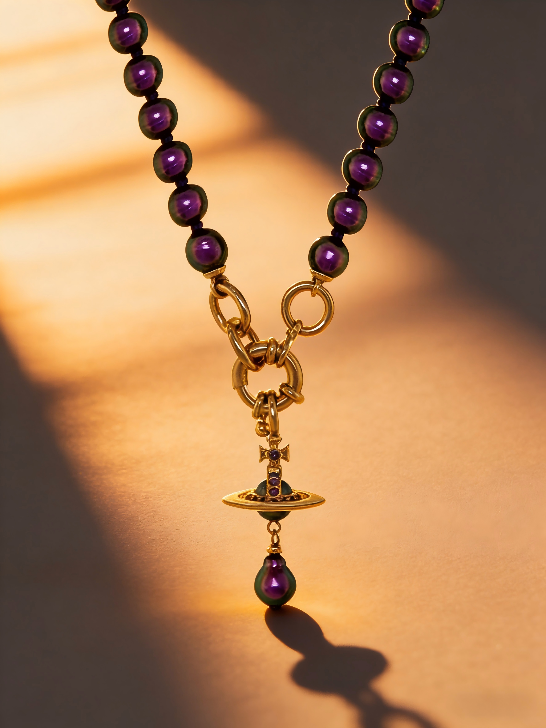 Trendy Colorful Beaded Necklace with Saturn Charm – Bold Y2K Aesthetic, Perfect for Party & Night Out