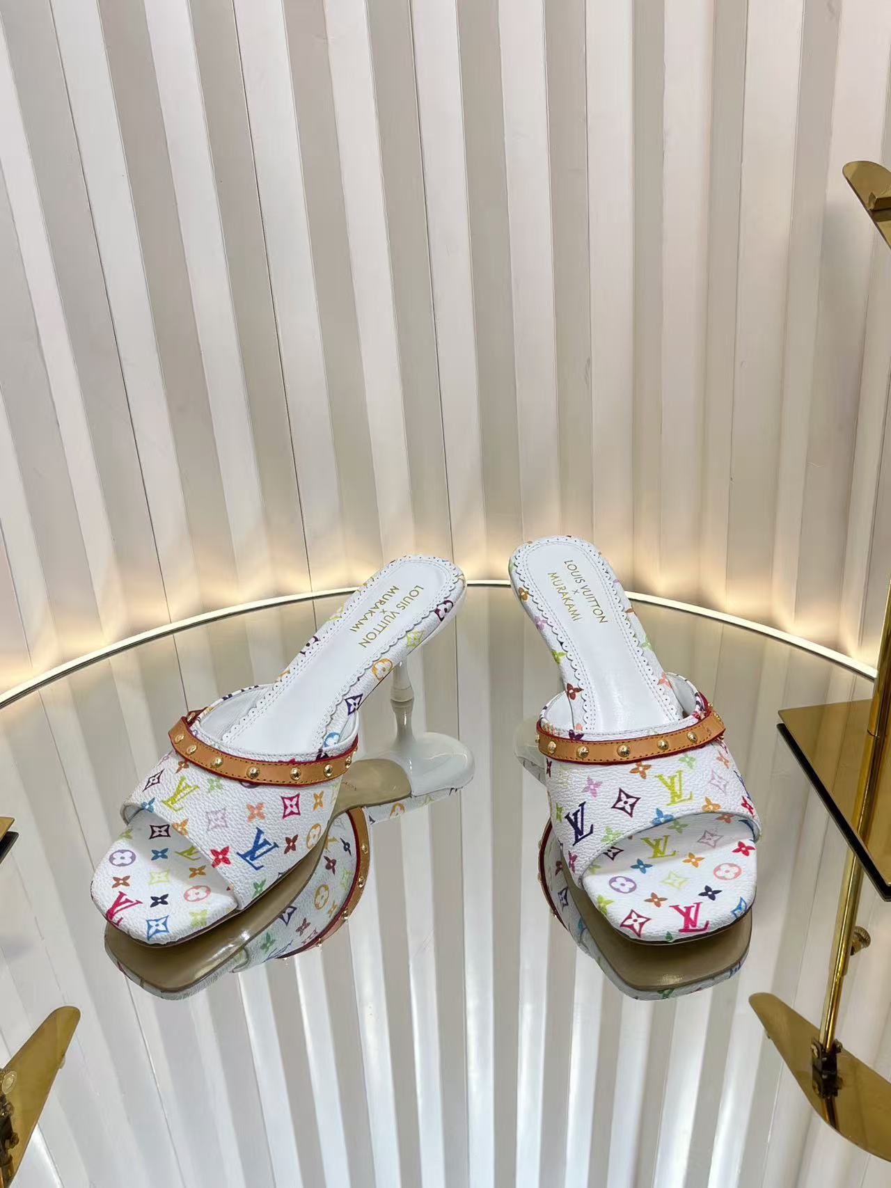Louis Vuitton LV  Revival Mule Takashi Murakami Multicolor Mules - KAIROO