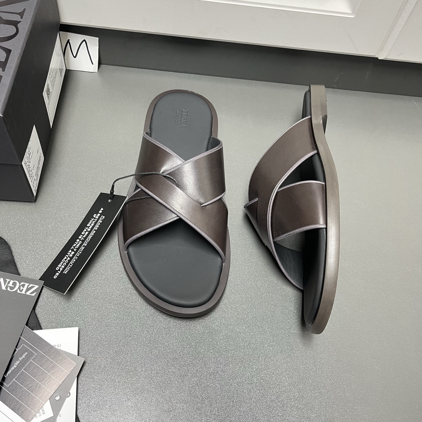 Zegna Men's  Leather Mules