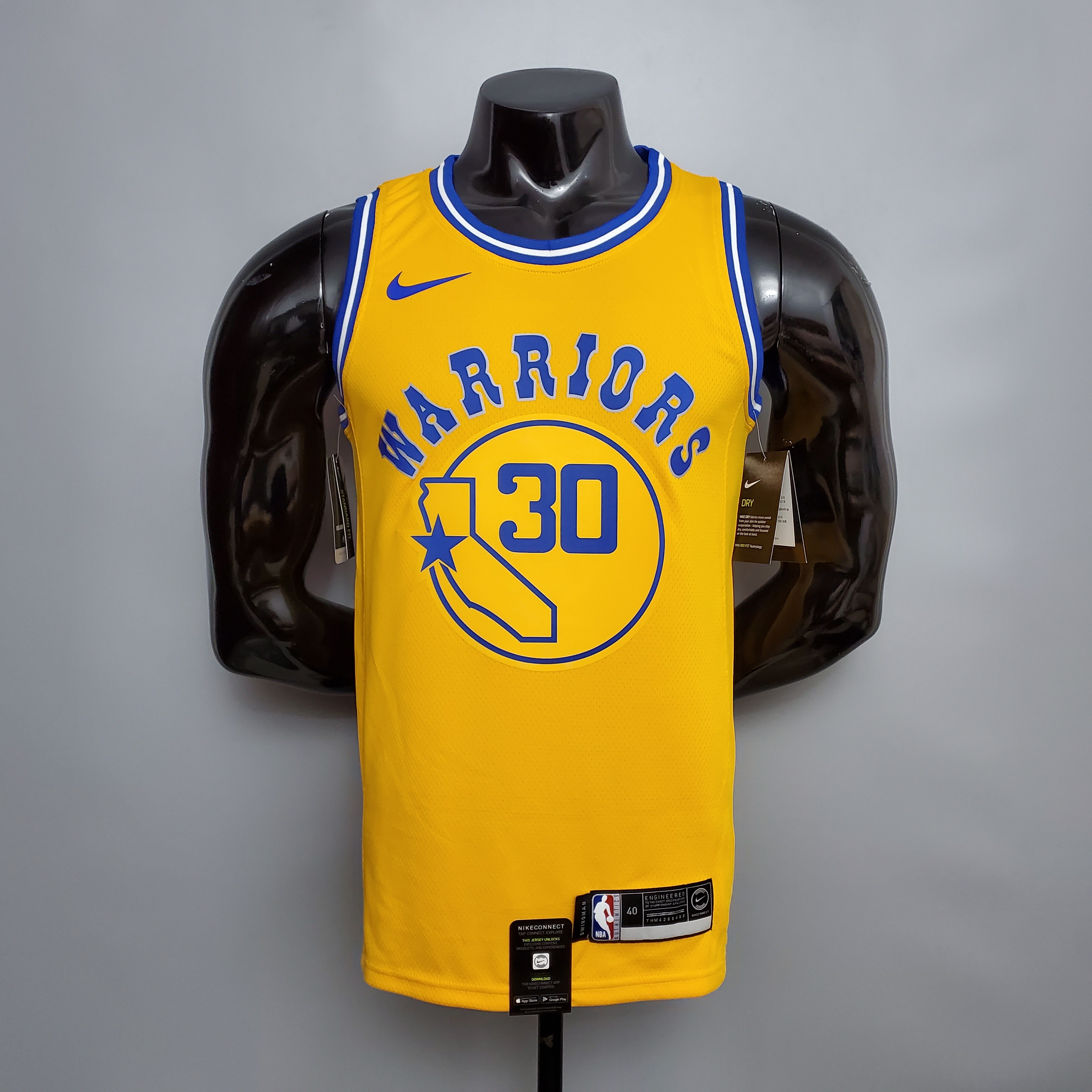 Stephen Curry Golden State Warriors Retro Version Swingman Jersey Yellow