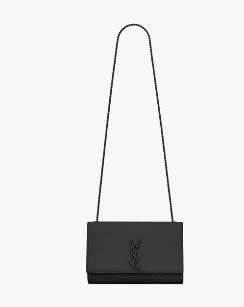 Saint Laurent Black Grained Calfskin Medium Kate