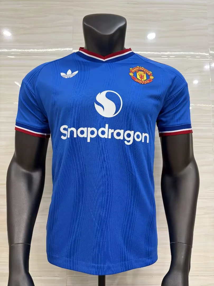 2026/2027 Player Levver Manchester United Away Blue Football Shirt 1:1 Thai Quality