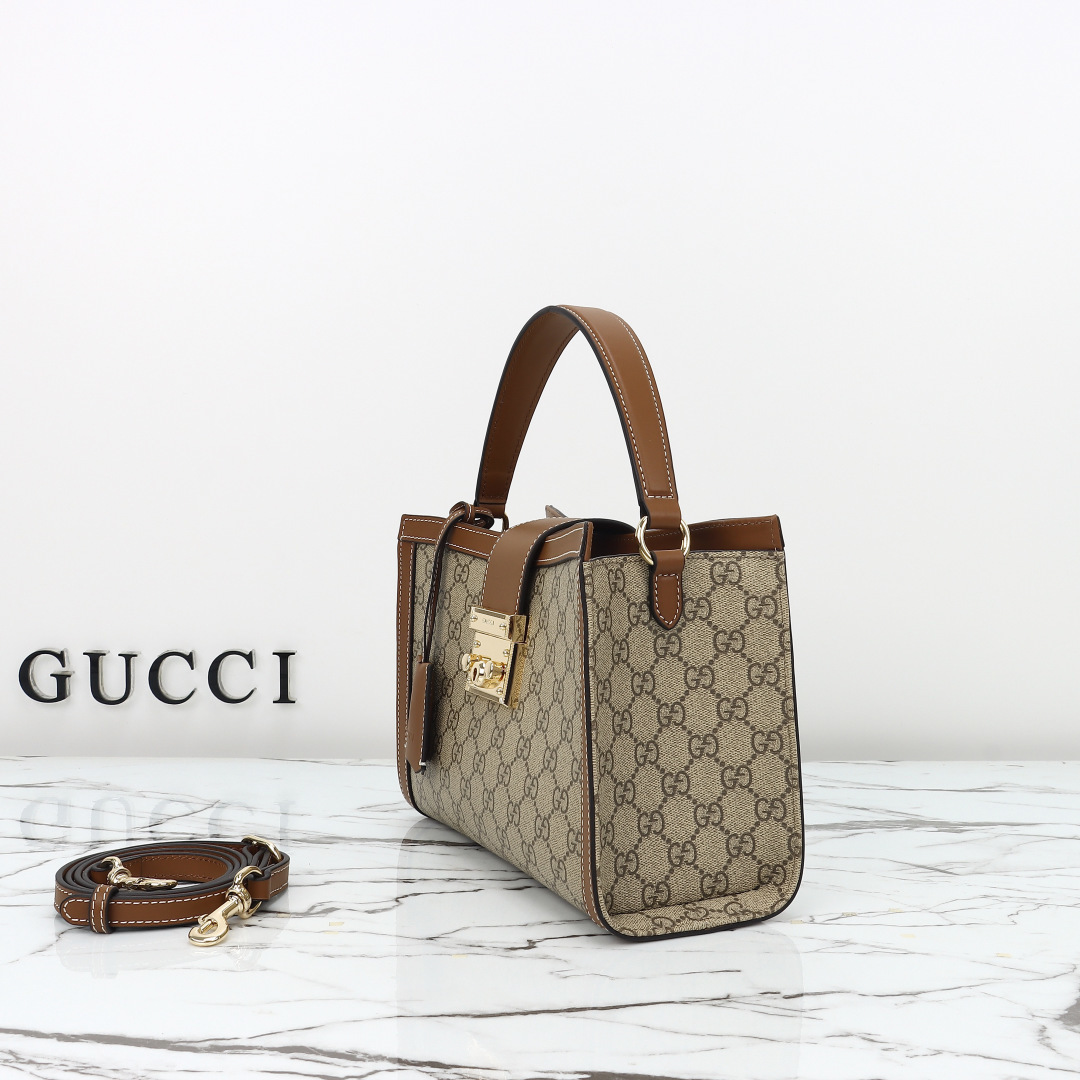Gucci new canvas color blocked handbag