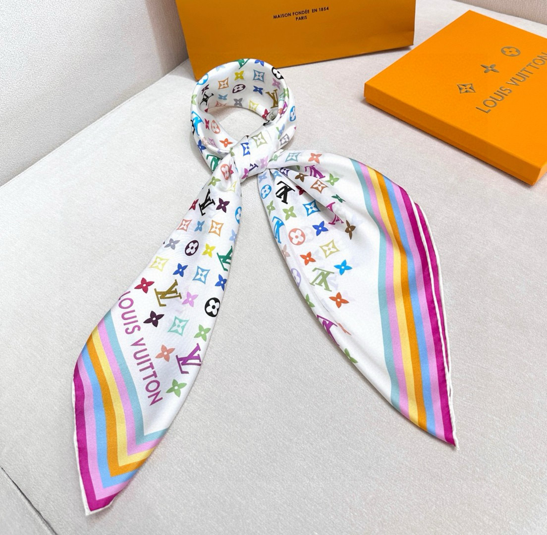 LV x TM Monogram Cherry Blossom Silk Square 90