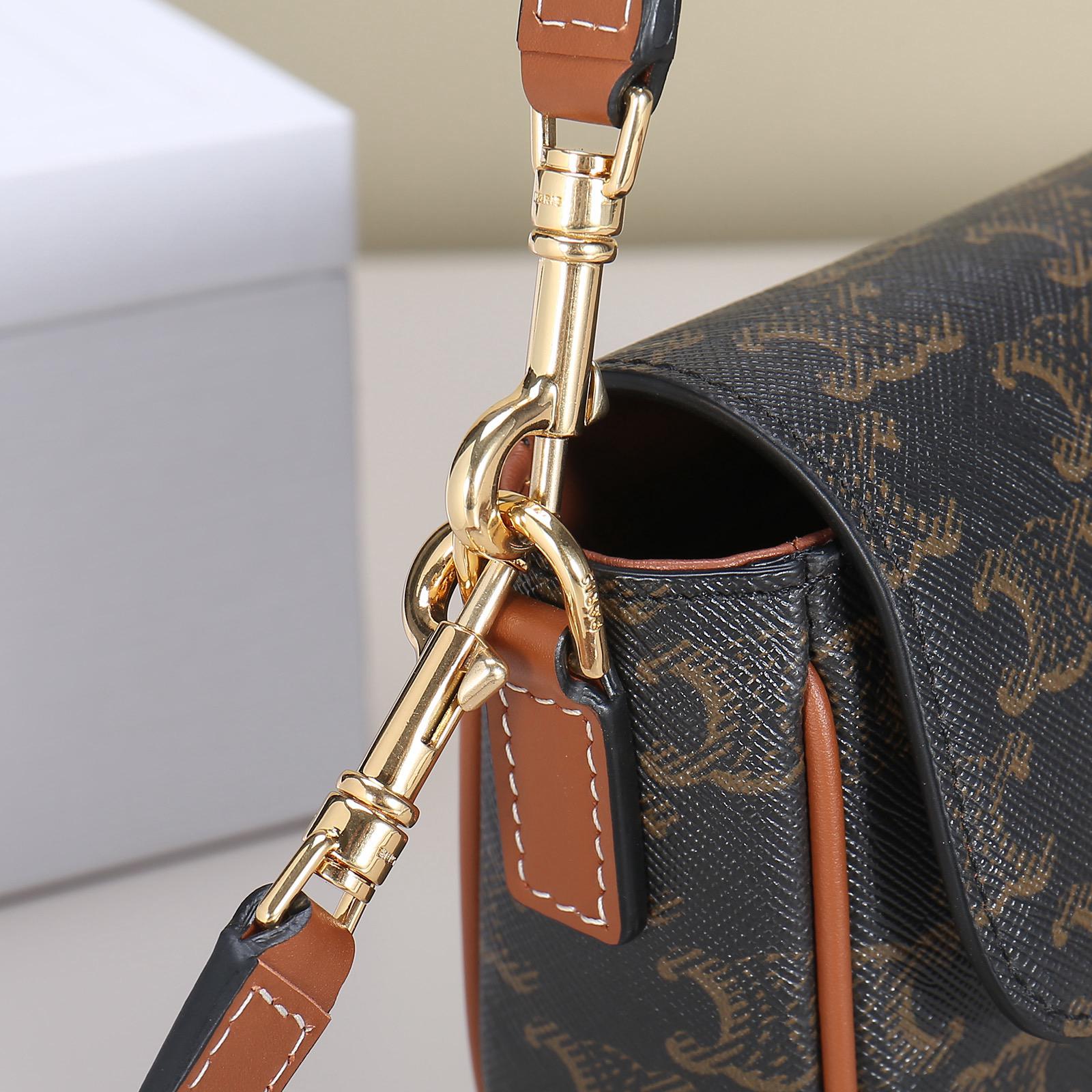 CELINE Folco Arc de Triomphe Monogram saddle bag