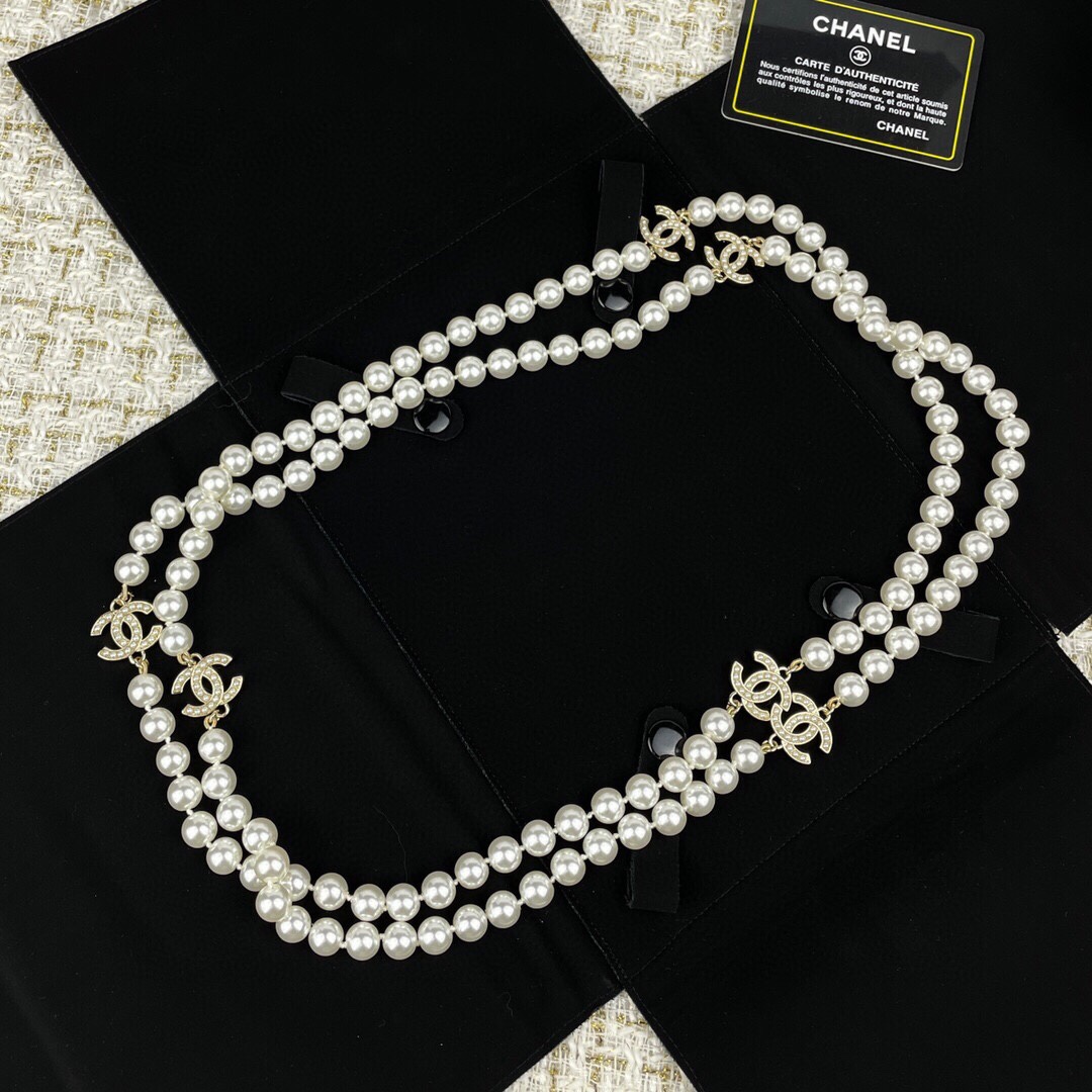 Chanel Long Pearl Necklace
