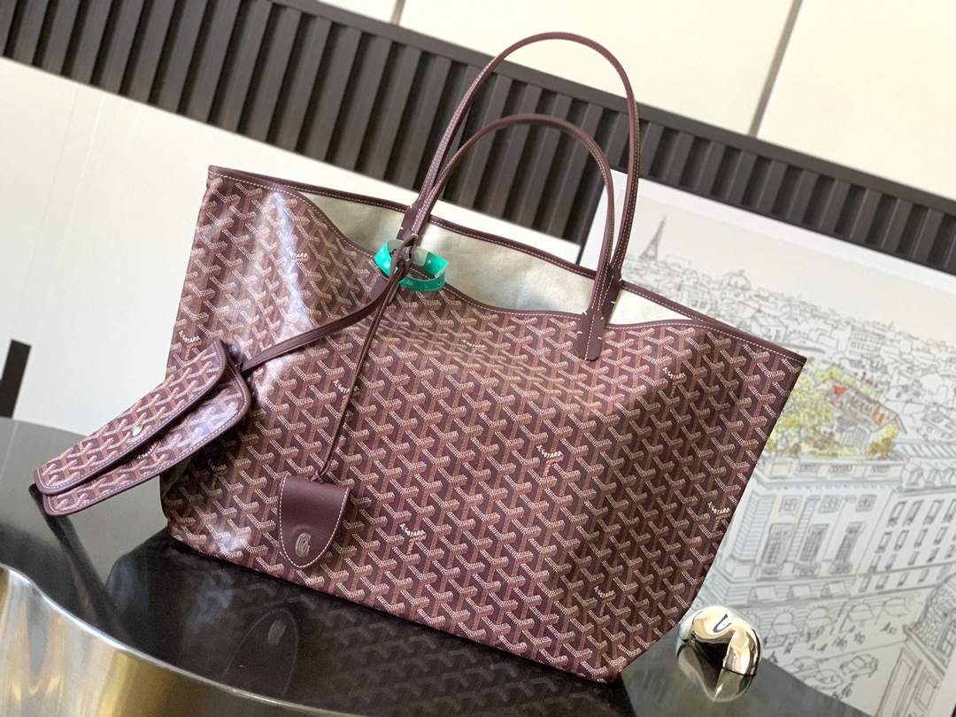 Goyard Saint Louis GM Tote in Burgundy