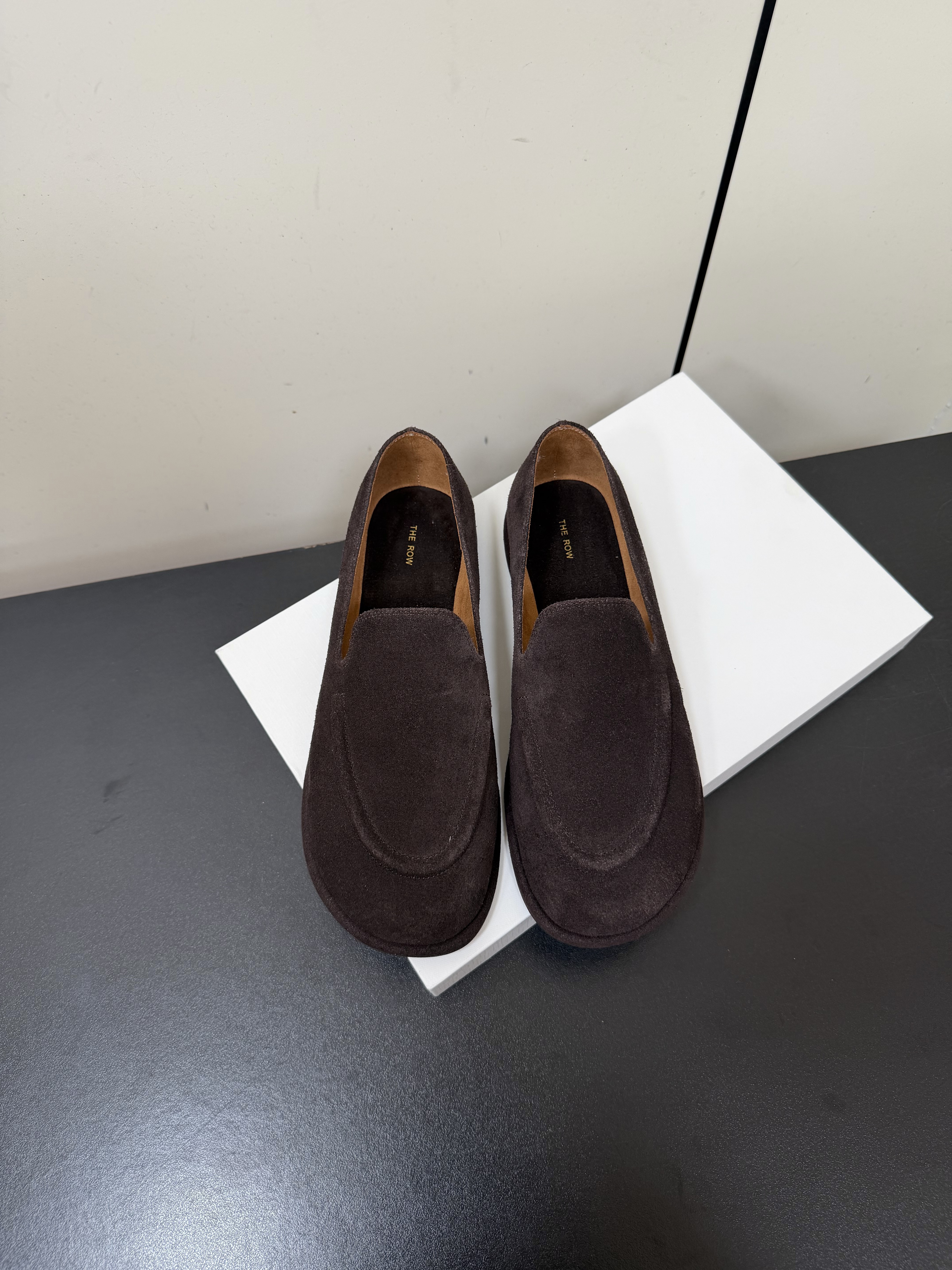 The Row Classic Suede Leather Loafer