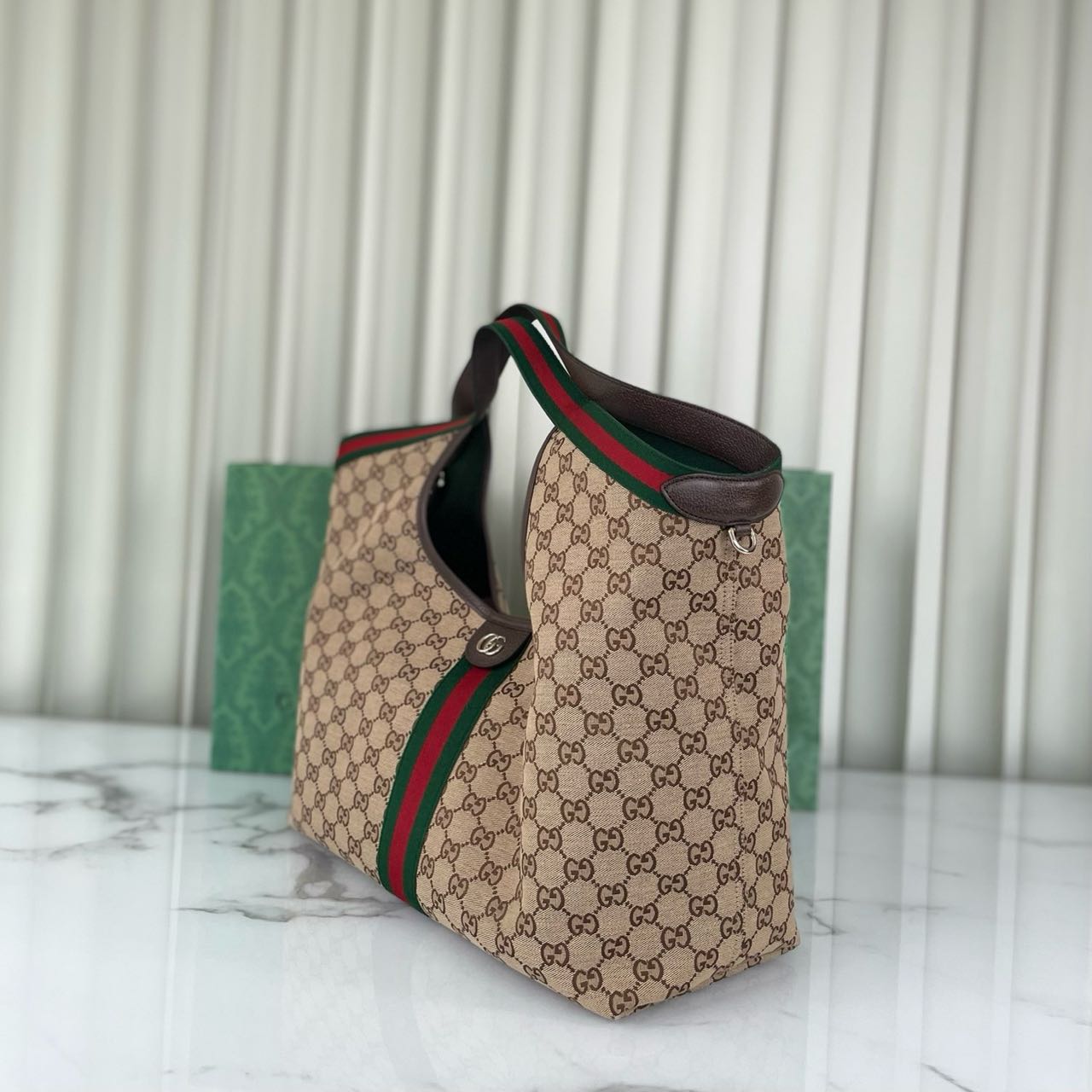 Gucci GG Giglio Large Supreme Canvas Tote Bag