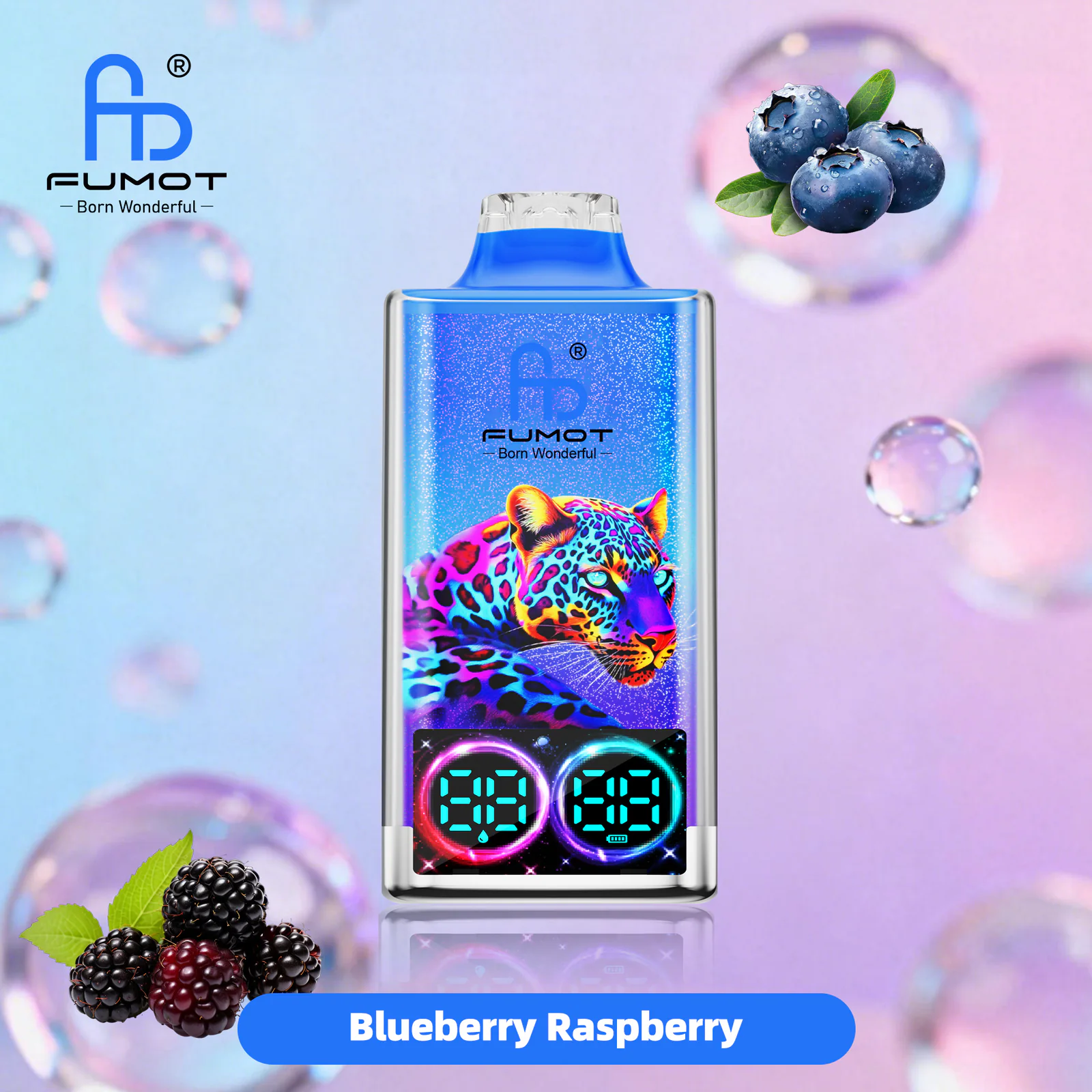 FUMOT Leopard 40K Disposable Vape – Blueberry Raspberry - Vaba Vape-Shop