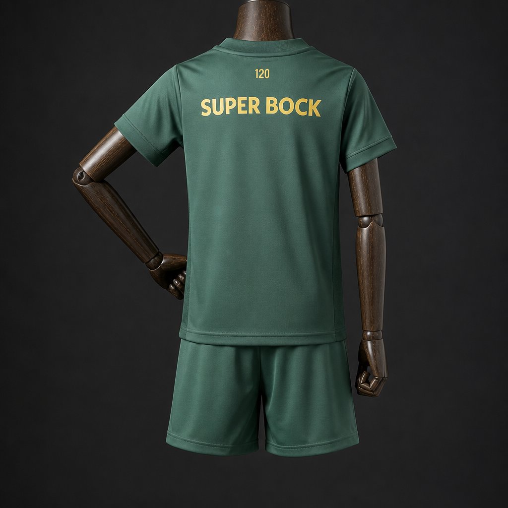 26/27 Kids Sporting CP Lisbon 120 Years Anniversary Green Kits Jersey 16-28 - musan