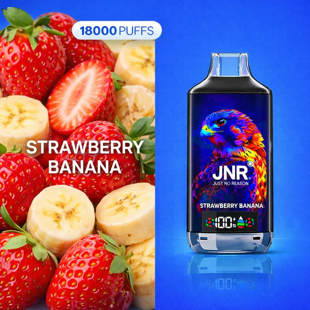 JNR Falcon X 18K Disposable Vape – Strawberry Banana - Vaba Vaba