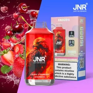 JNR Falcon 16K Rechargeable Disposable Vape – Cherry Strawberry Raspberry