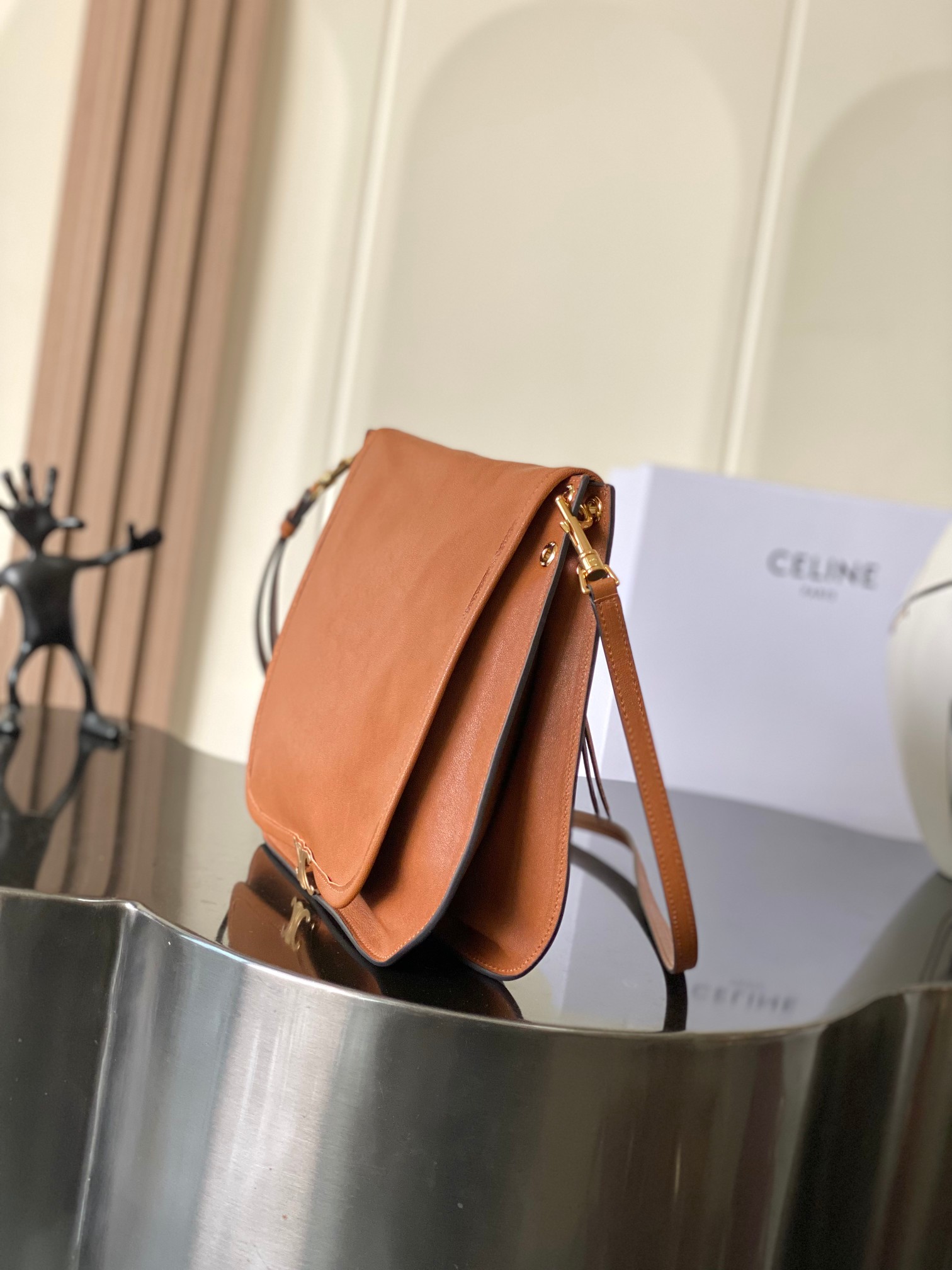 Celine Tan Triomphe Besace Handbag