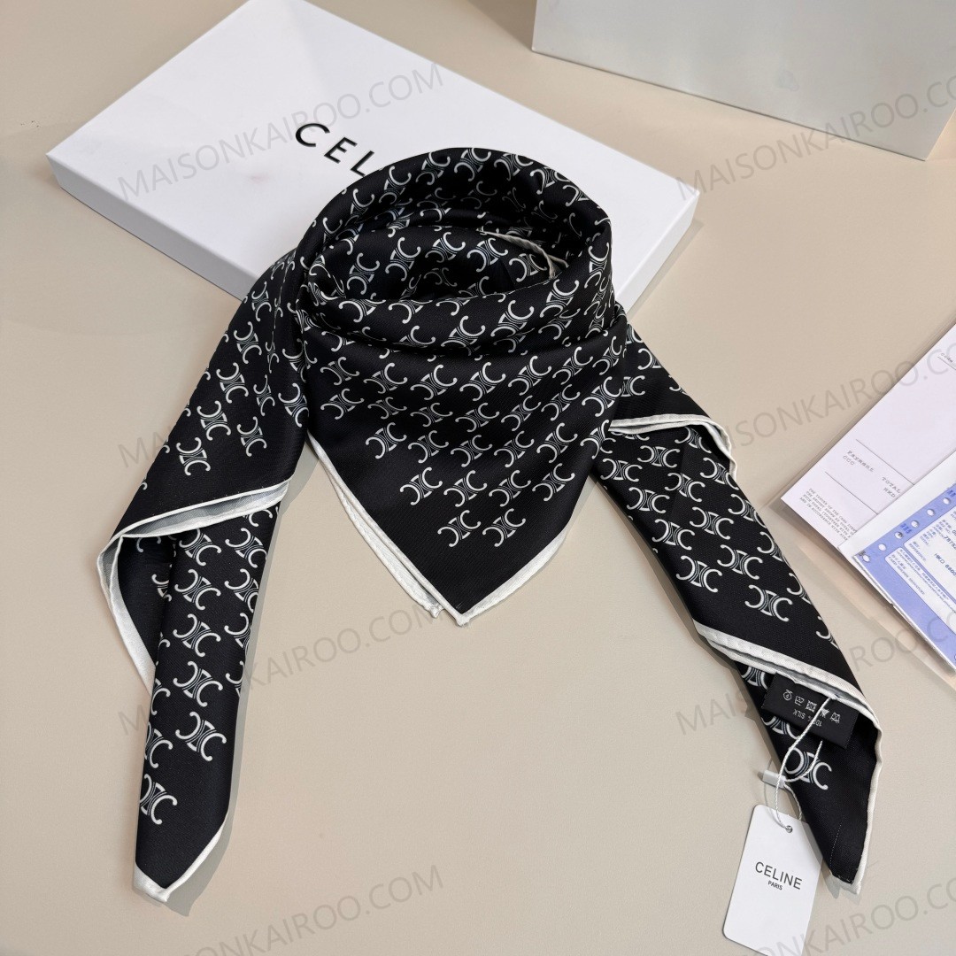 Celine Triomphe 90 Silk Scarf - KAIROO