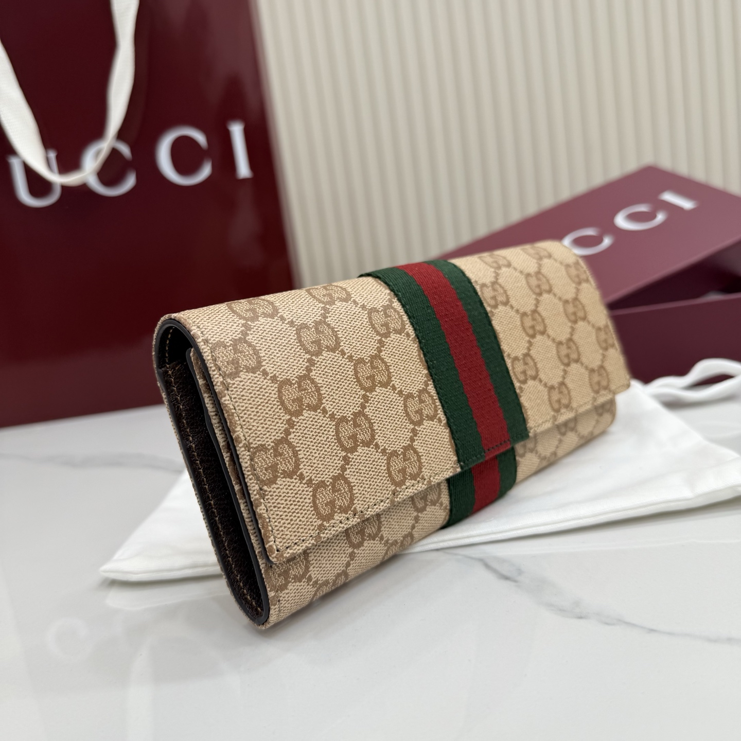 Gucci Long wallet with Web 876048