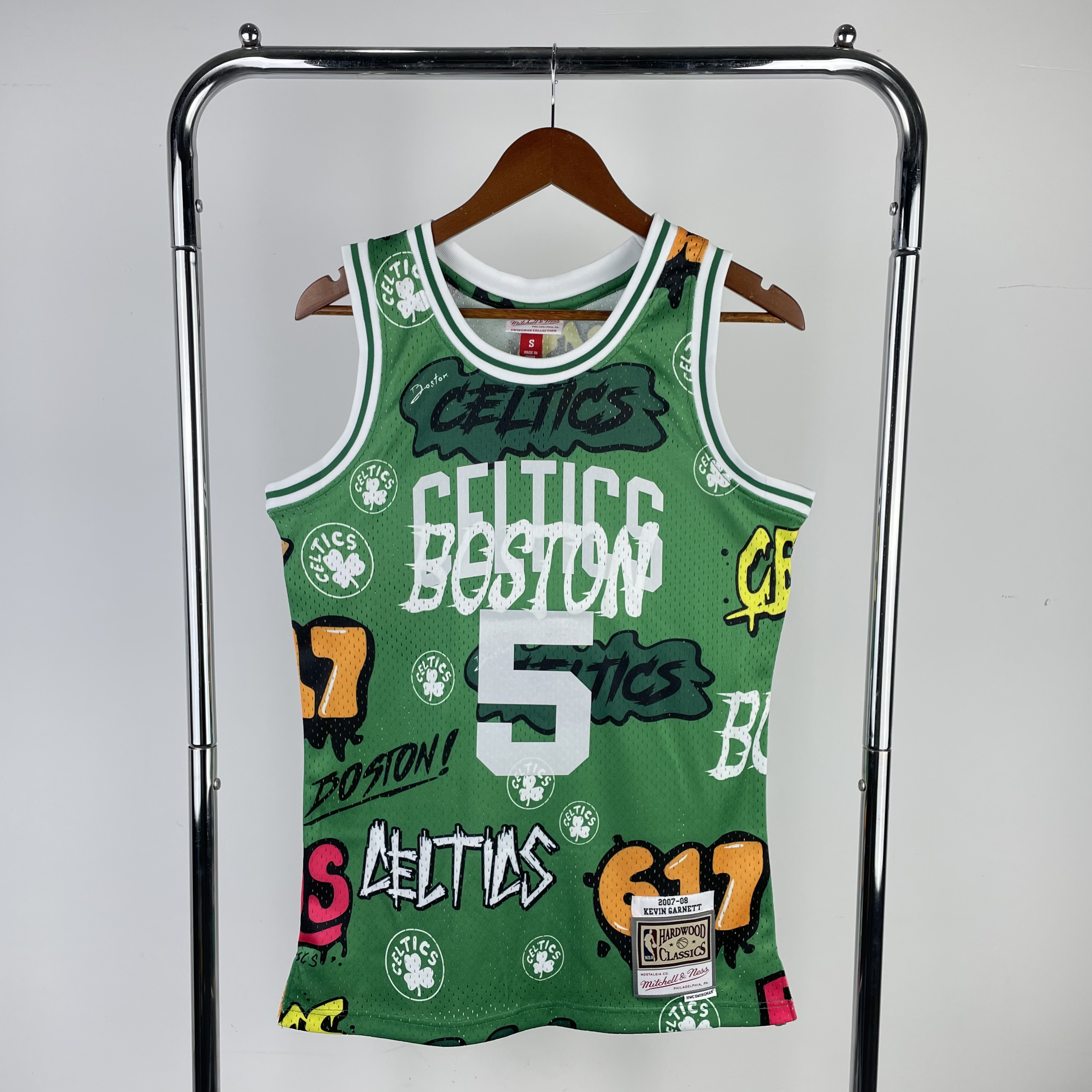 MN Heat Pressed Vintage : SW Celtics' 07/08 Graffiti No.5 Garnett