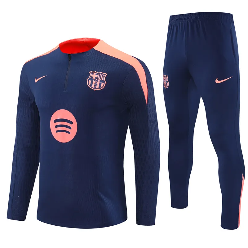 Adult/ Kids 2425 Barcelona half zipper Training suit 0C2A1222