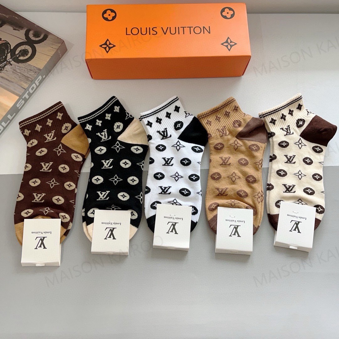 Louis Vuitton LV Socks 5-Pack - KAIROO