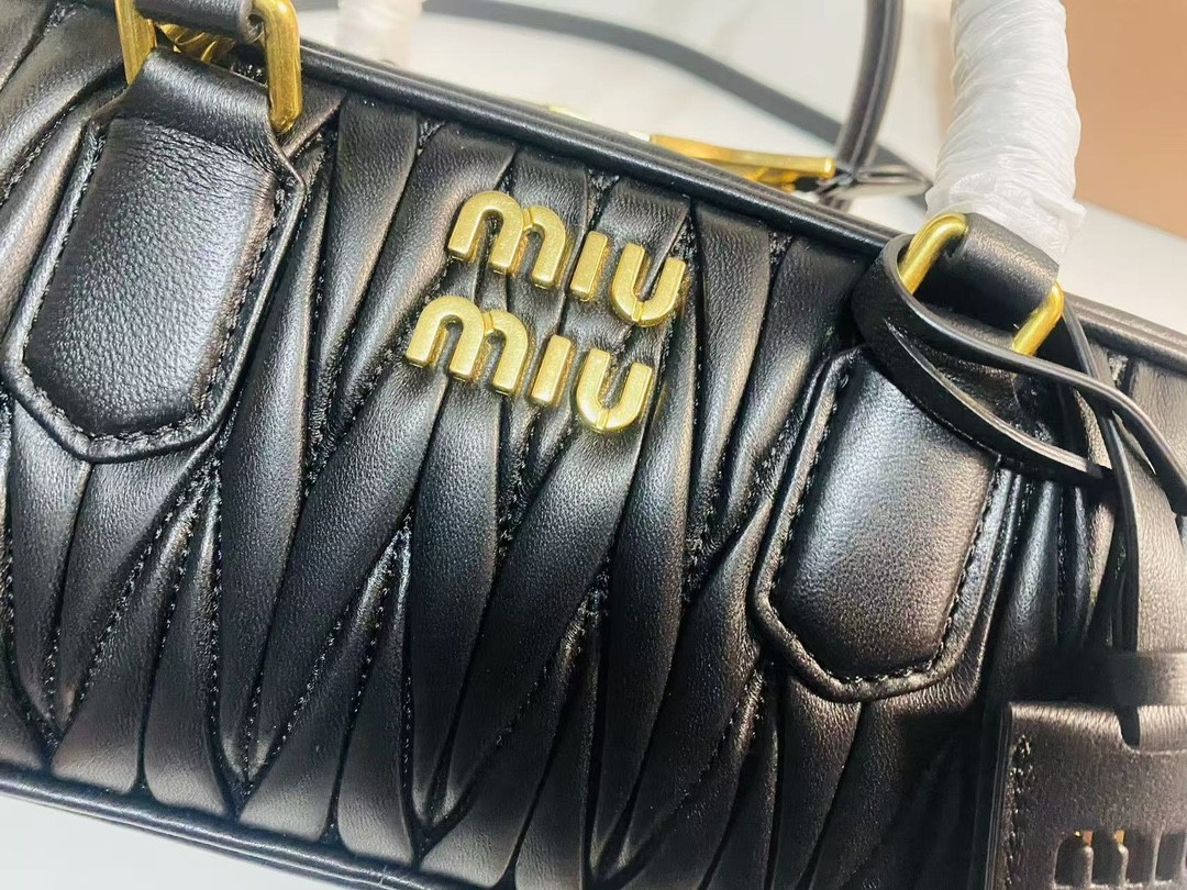 Miumiu Arcadie matelassé nappa leather bag