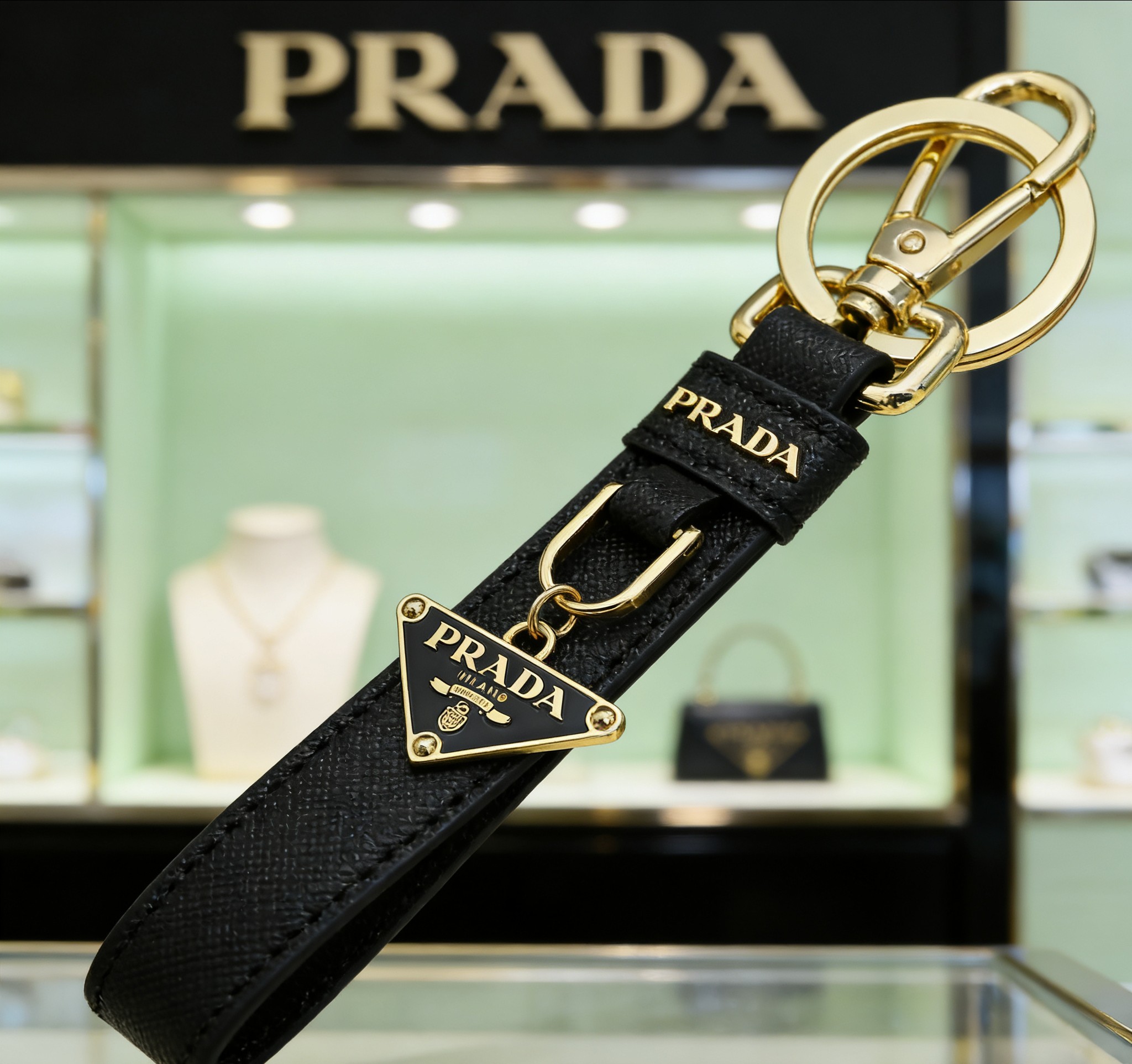 Prada Saffiano Key Chain