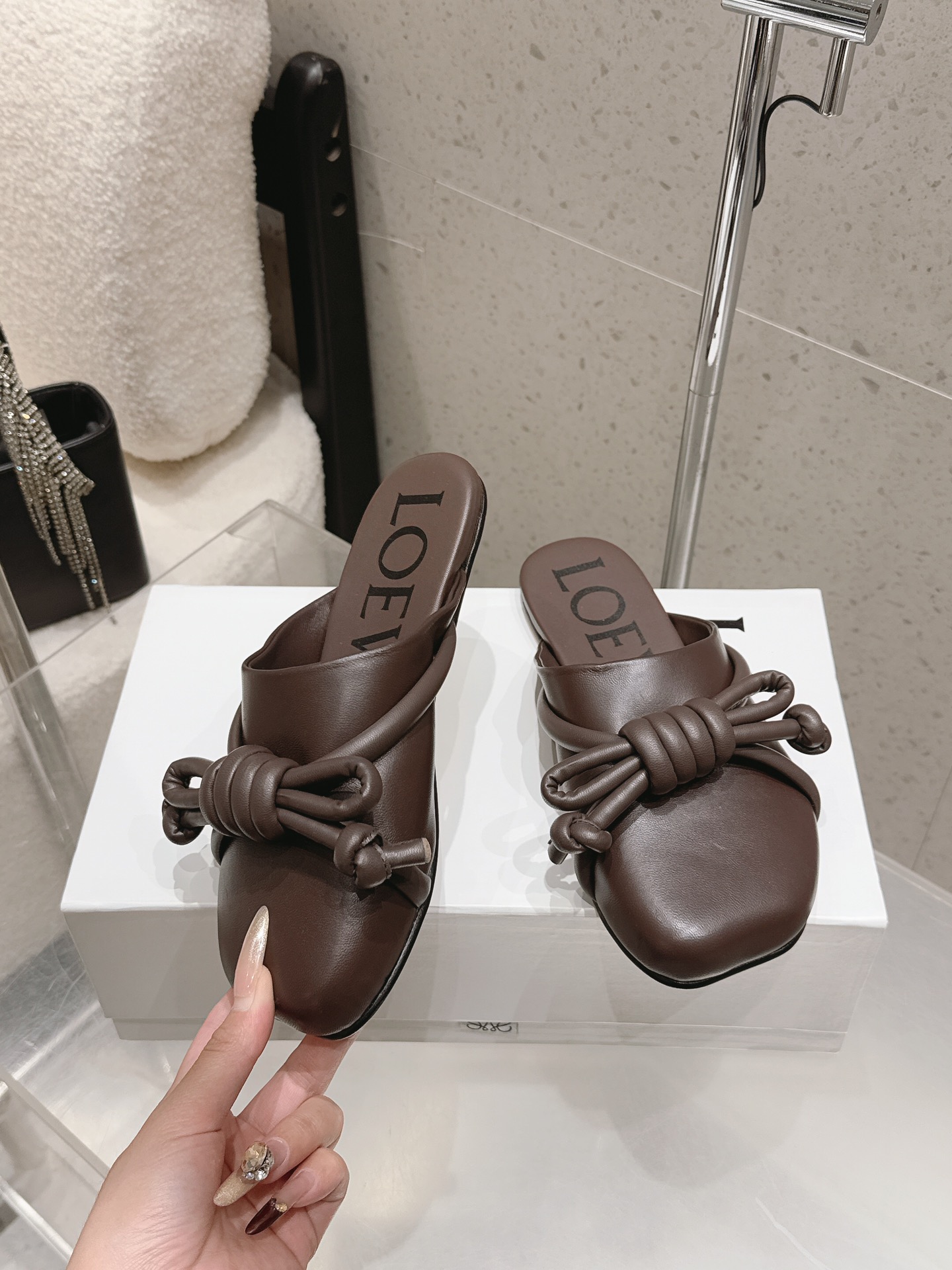 Loewe Flamenco Knot Mule in Nappa leather