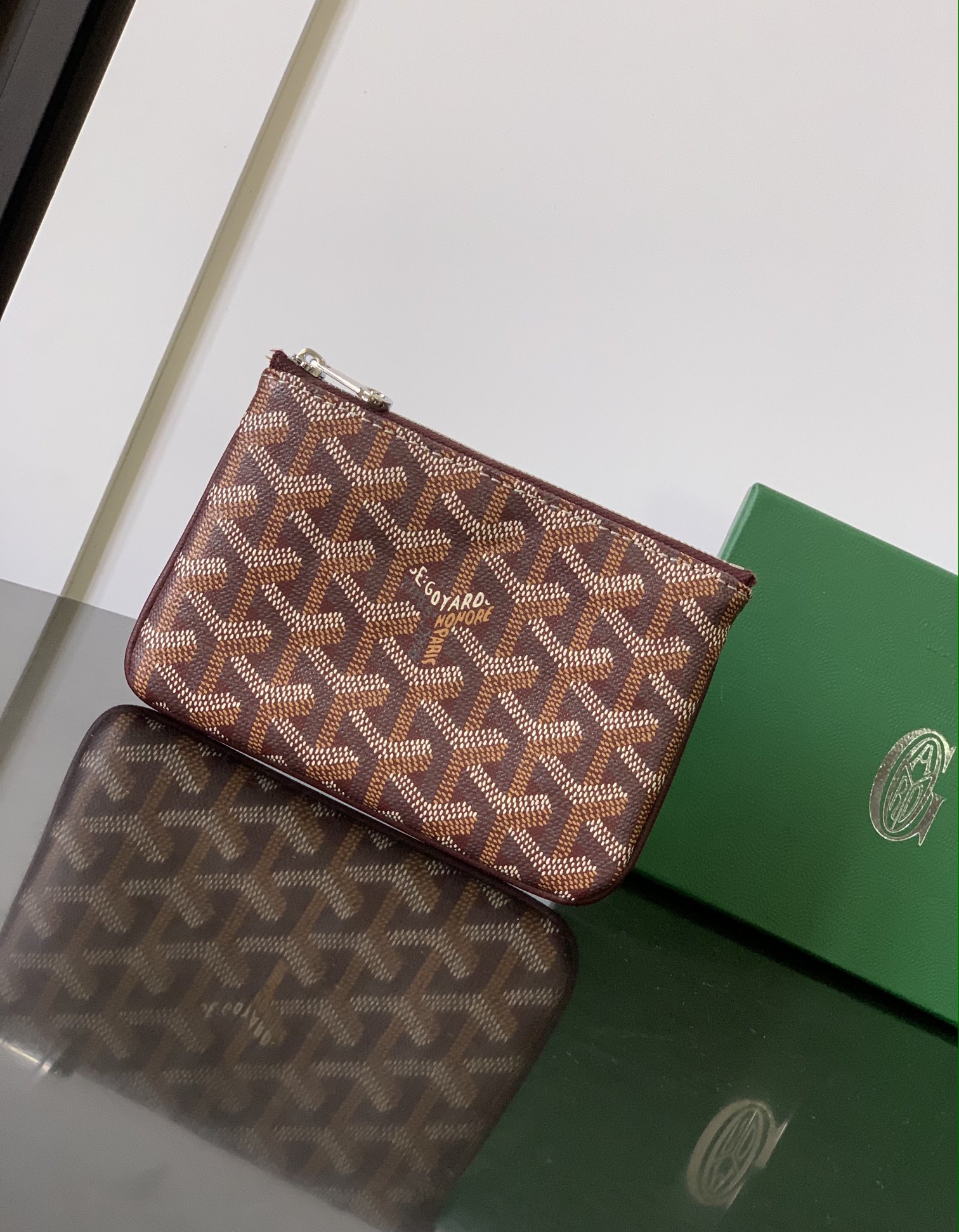 Goyard Sénat Mini Pouch in Burgundy