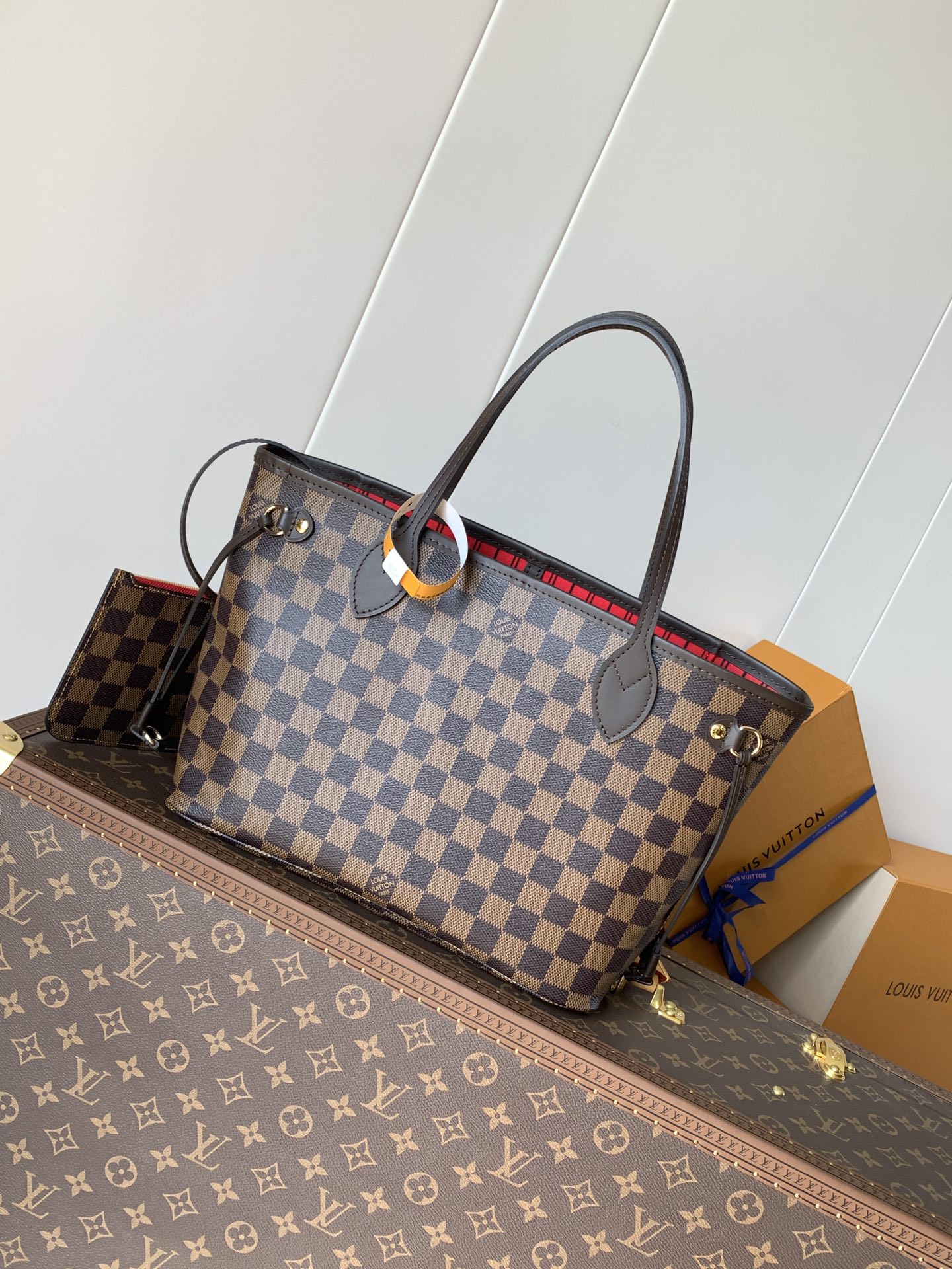 N40600 LV Neverfull PM in Damier Ebene Canvas