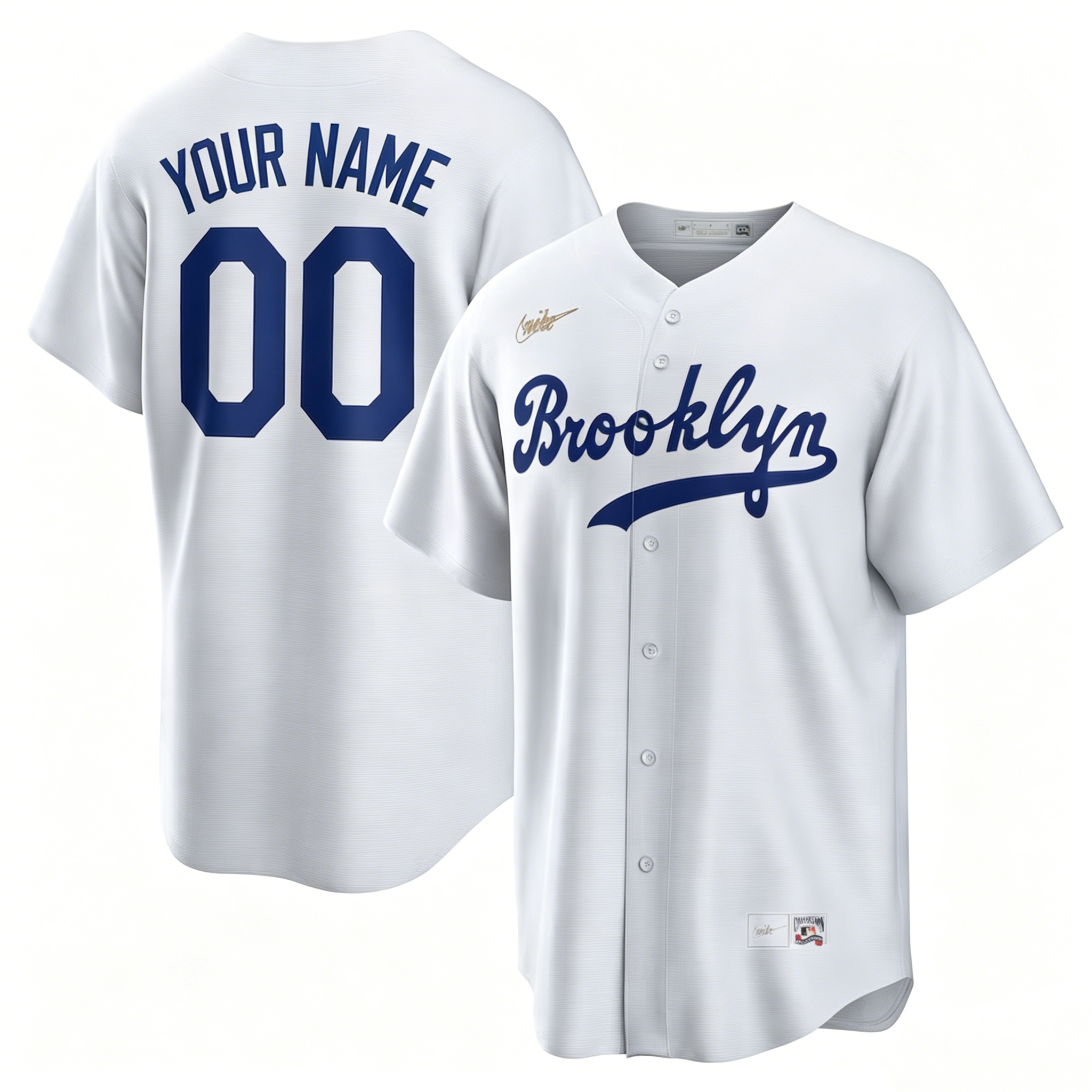 Brooklyn Dodgers baseball jersey men women youth Nike white light blue gray Cooper Boston series Jackie Robinson day jersey custom jersey