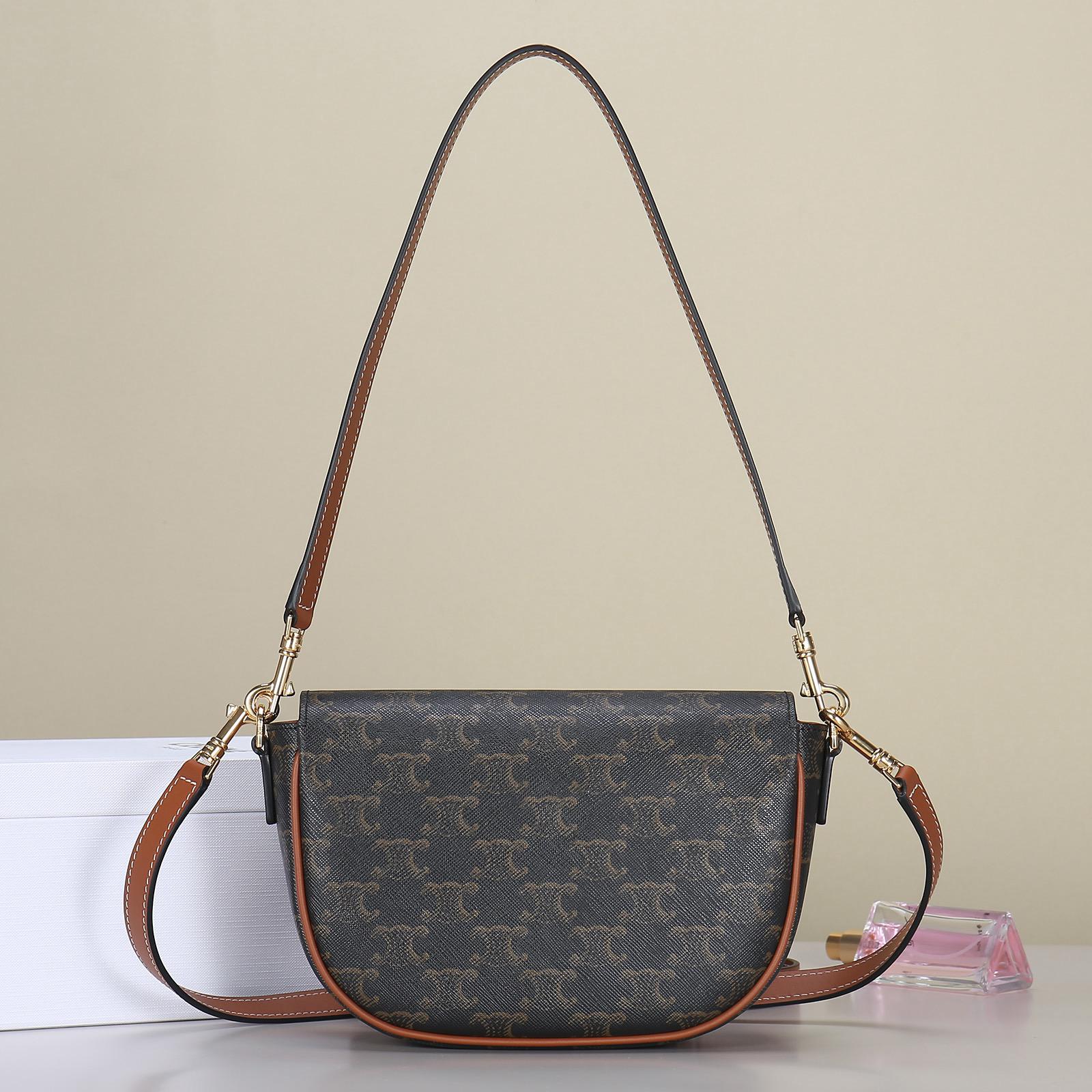 CELINE Folco Arc de Triomphe Monogram saddle bag