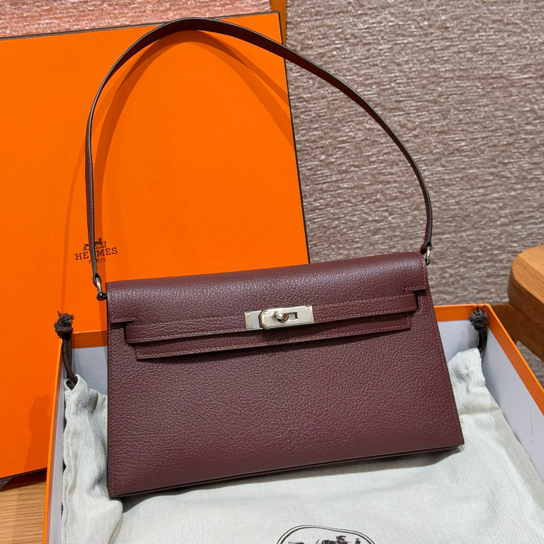 Hermes Rouge H Chevre Kelly Elan