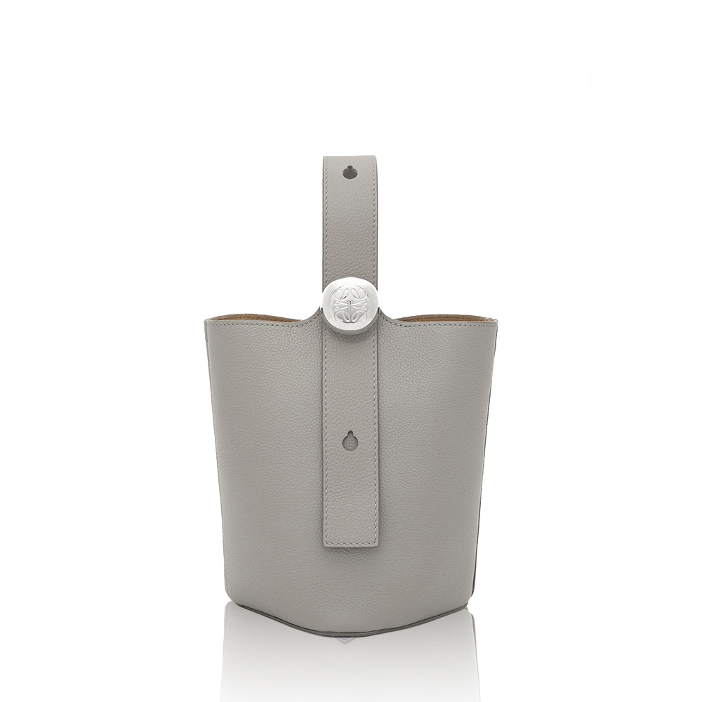 LOEWE Mini Pebble Bucket bag in soft grained calfskin