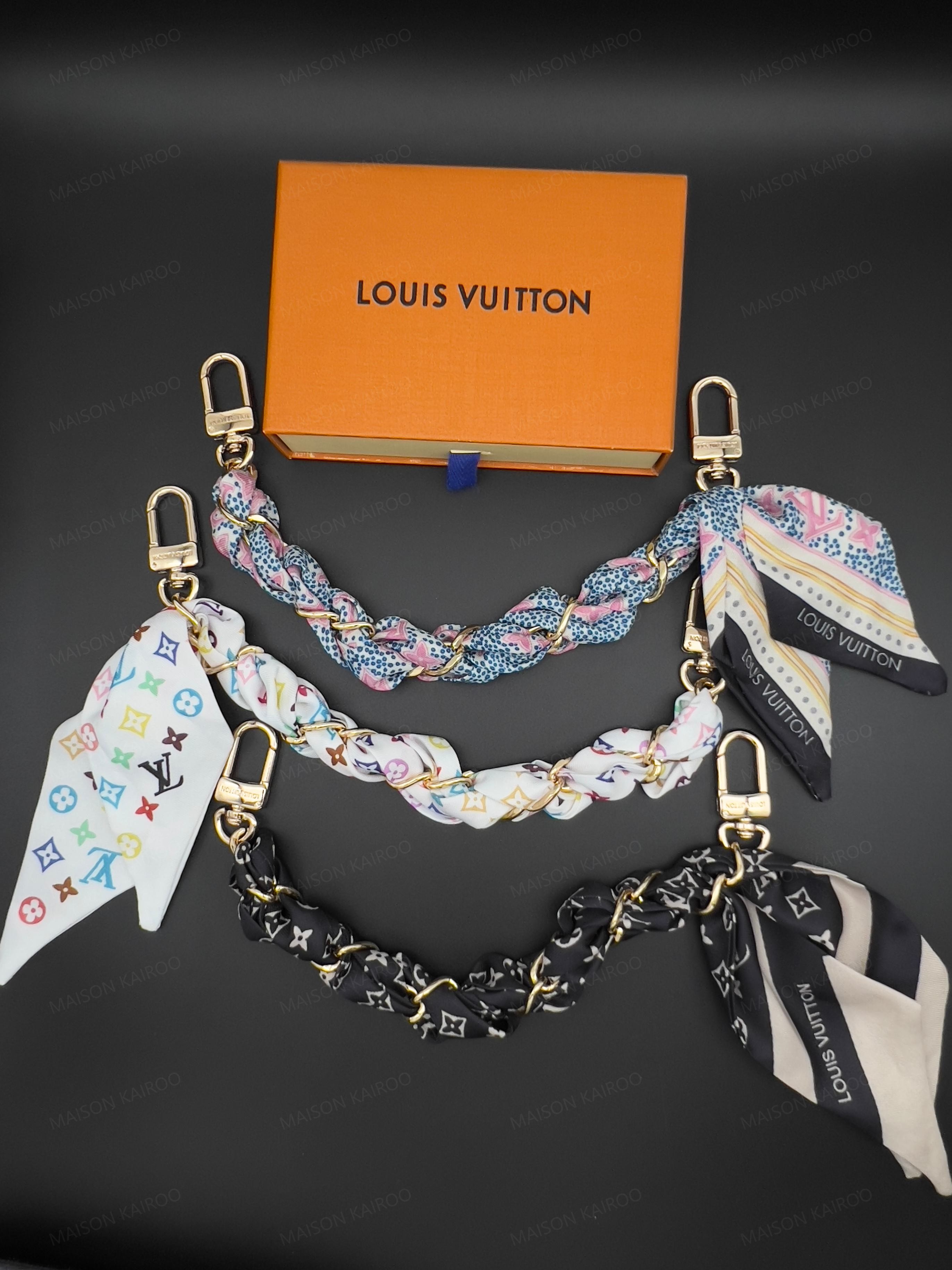 Louis Vuitton LV Silk Scarf Chain Bag Charm - KAIROO