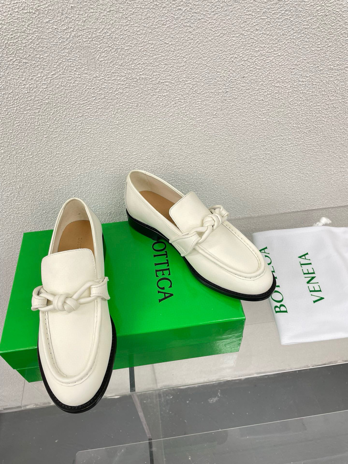 Bottega Women's Astaire Loafer in white leather