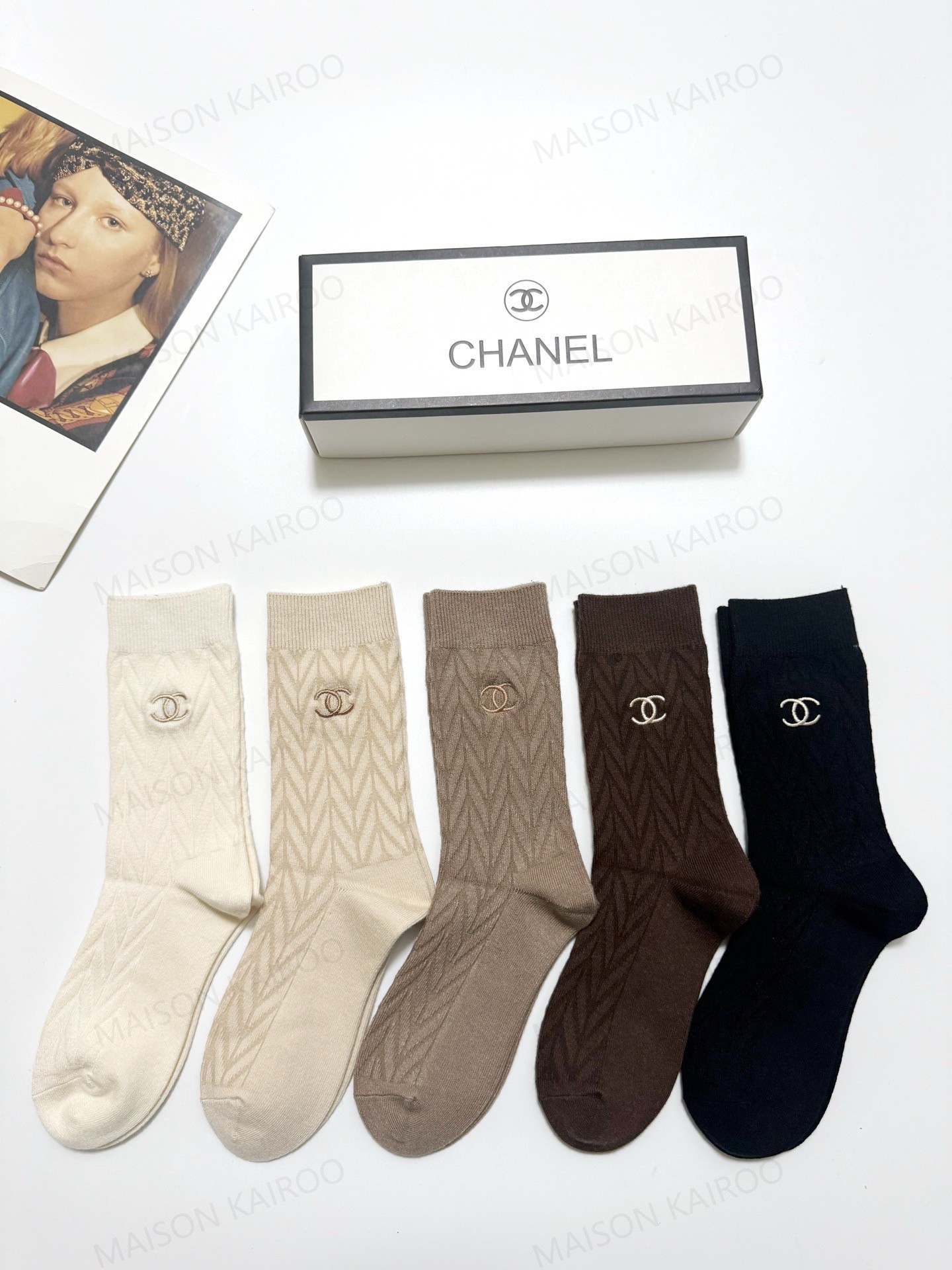 Chanel Socks 5-Pack - KAIROO