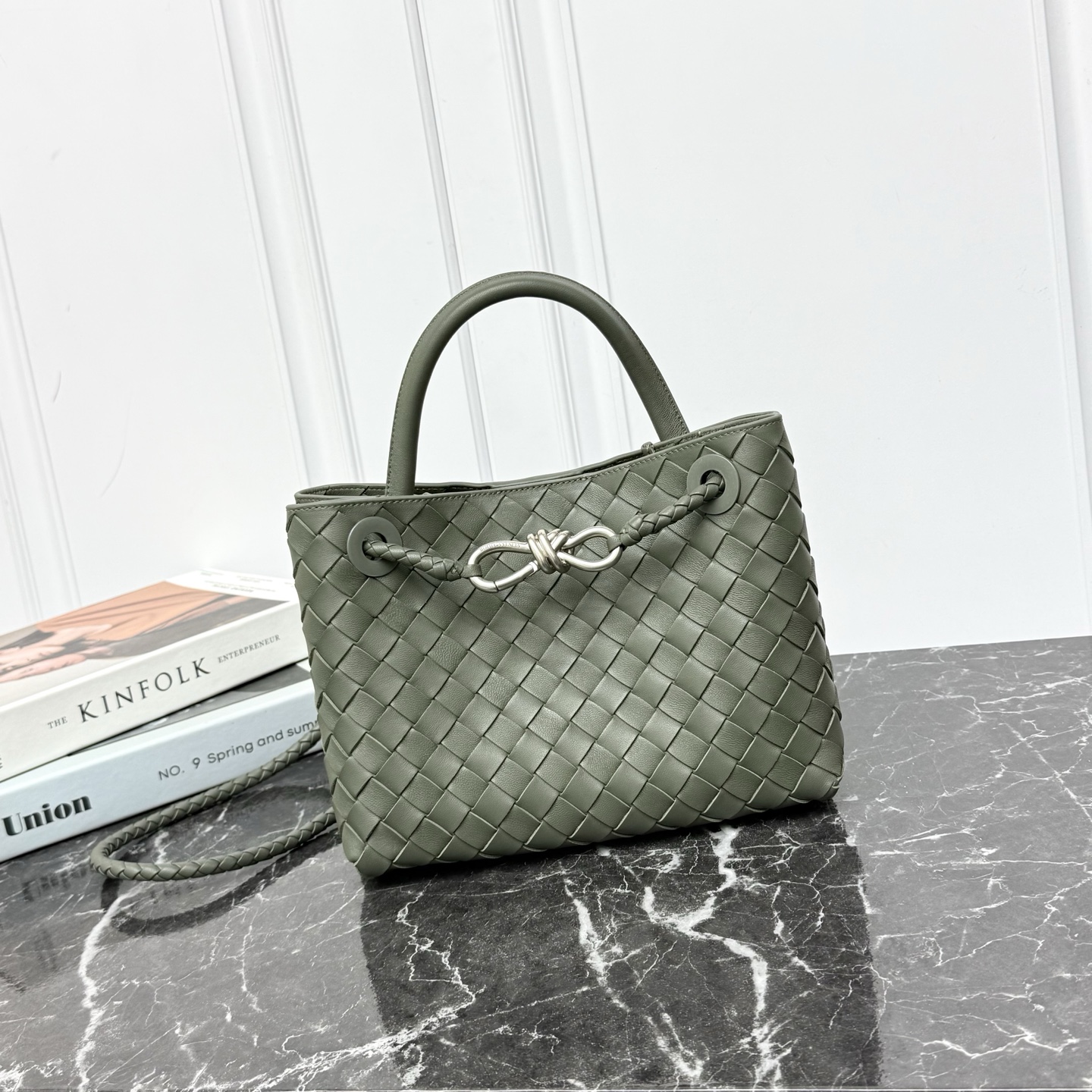 Bottega Pickle Small Andiamo Top handle bag