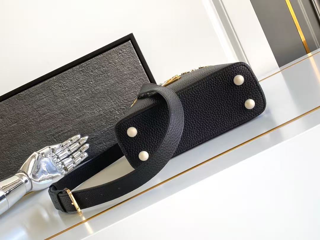 Louis Vuitton LV Black Shell Logo Handbag Shoulder Bag