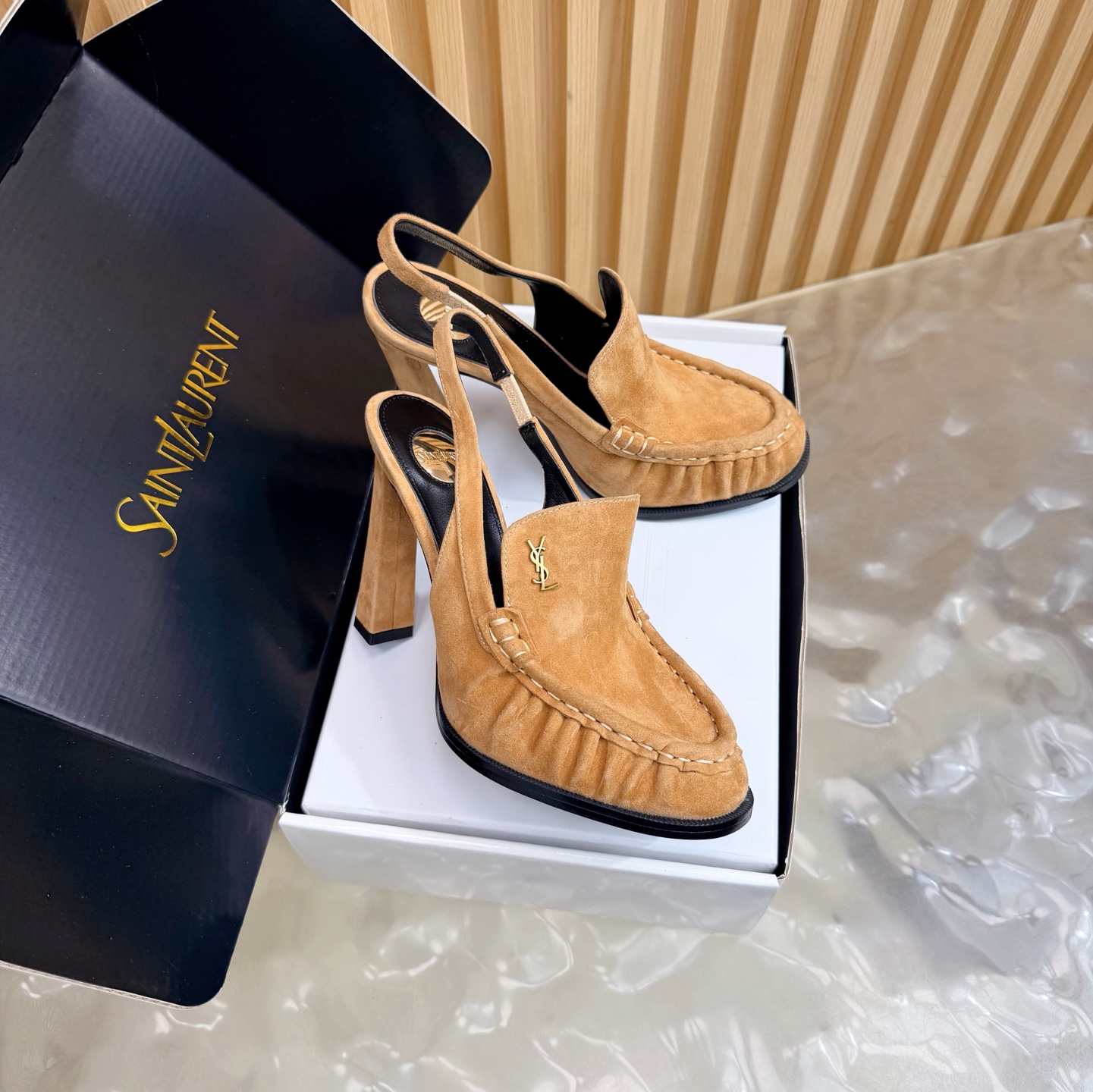 Saint Laurent Le Loafer Slingback Pump