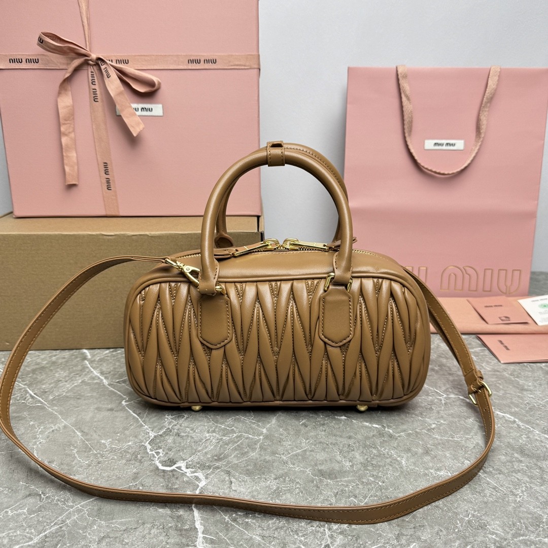 Miumiu Arcadie matelassé nappa leather bag
