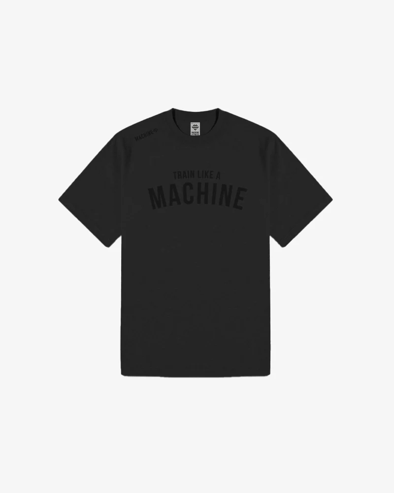 Train Like A Machine Tech T-Shirt (Black/Black)