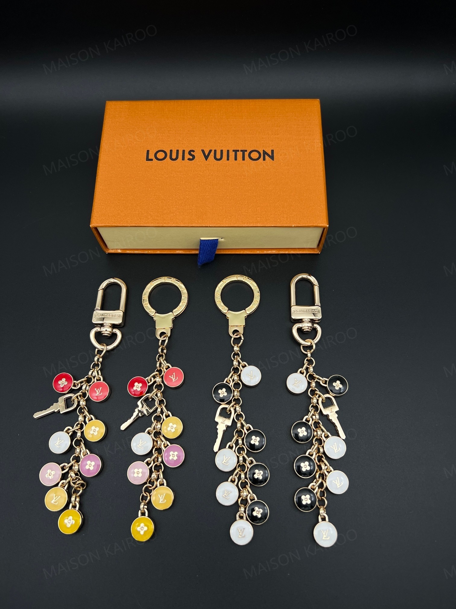 Louis Vuitton LV Colorful Disc Tassel Bag Charm Keychain - KAIROO