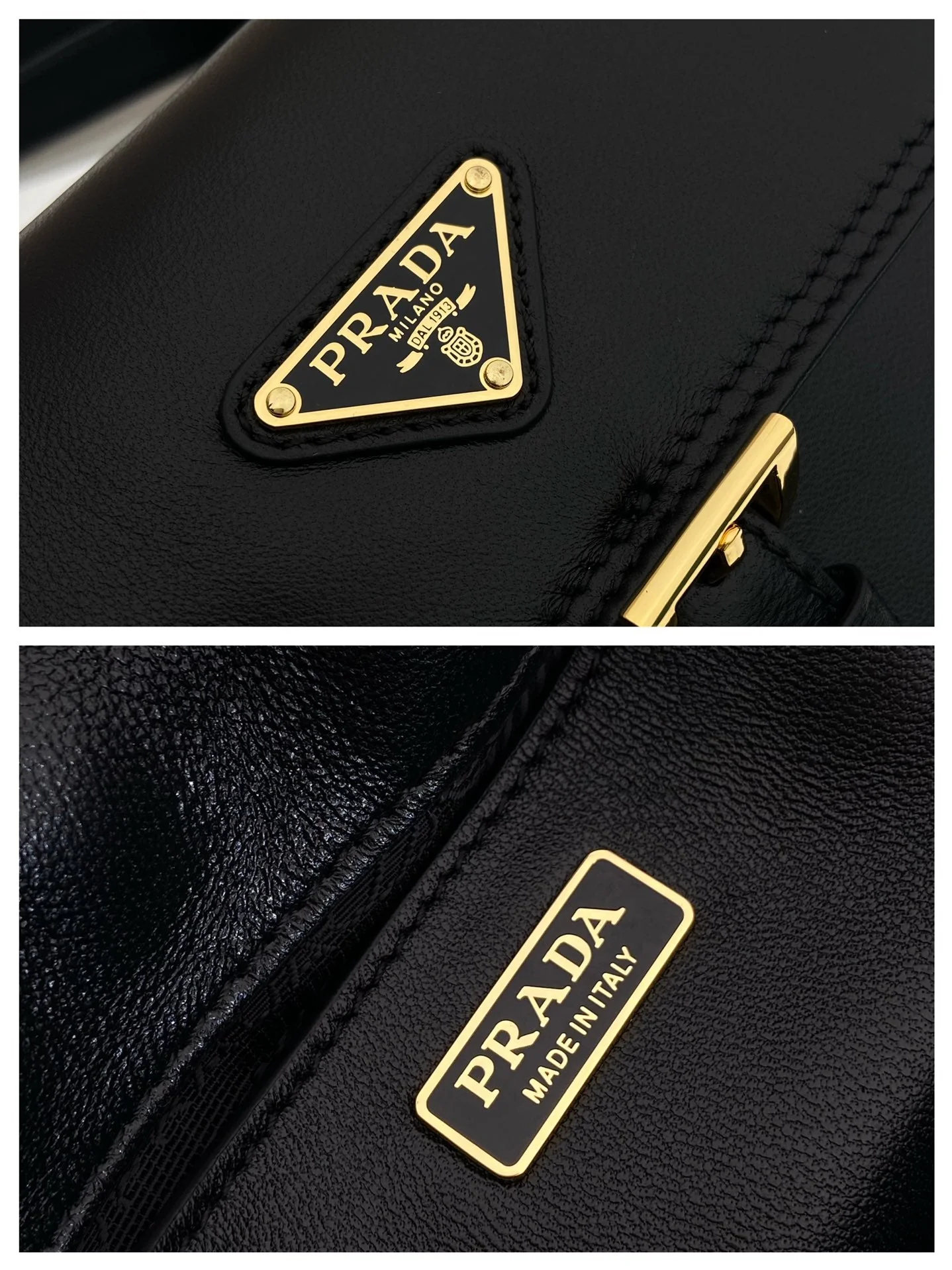 Prada PRA Shoulder Bag Black Sheepskin 341130