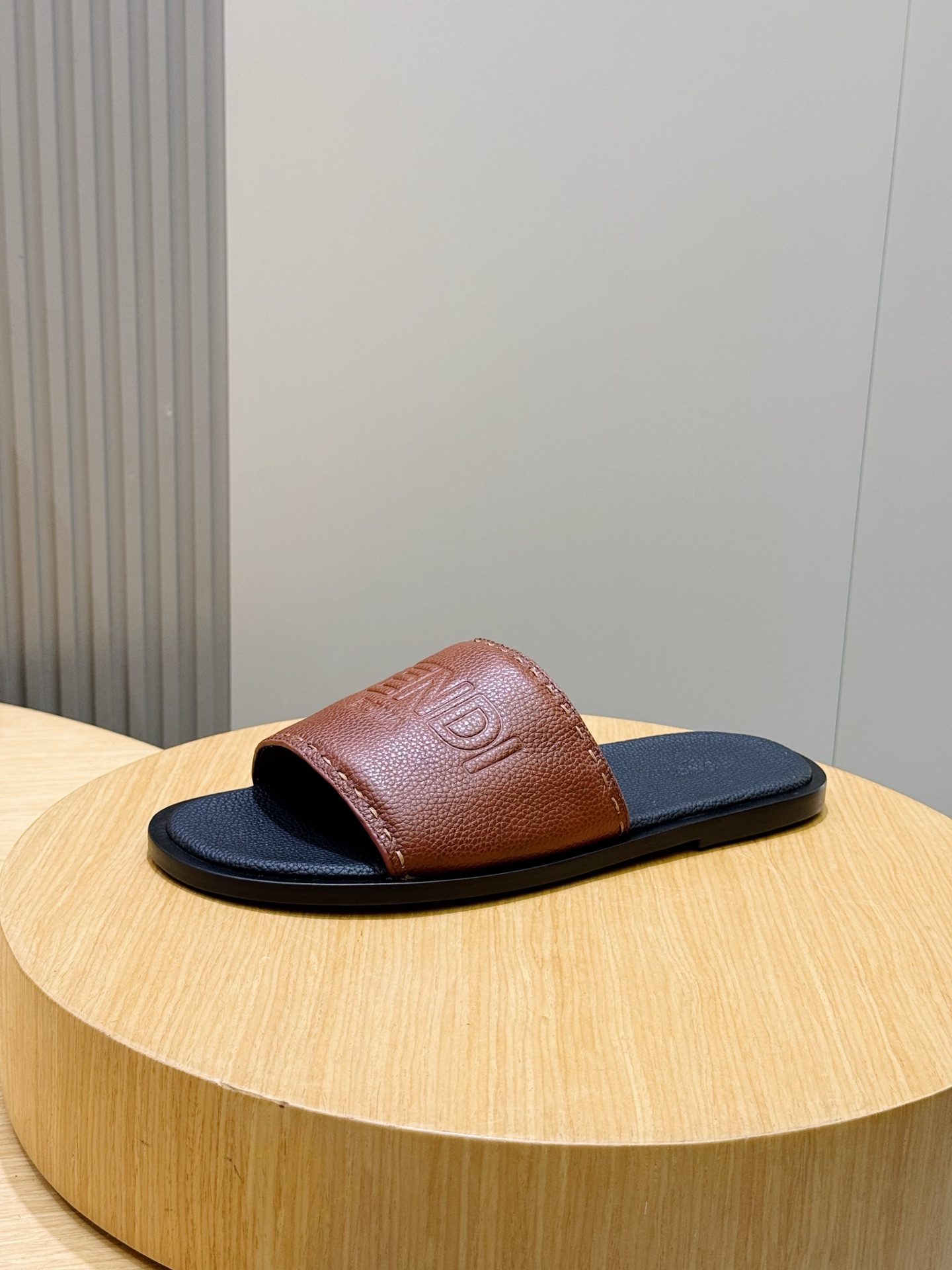 Fendi Men's Sunshine Leather Mule